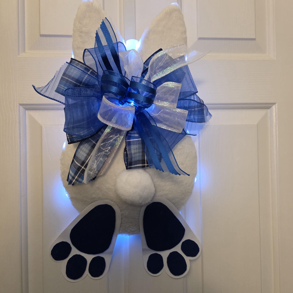 Lighted Bunny Butt Door Hanger