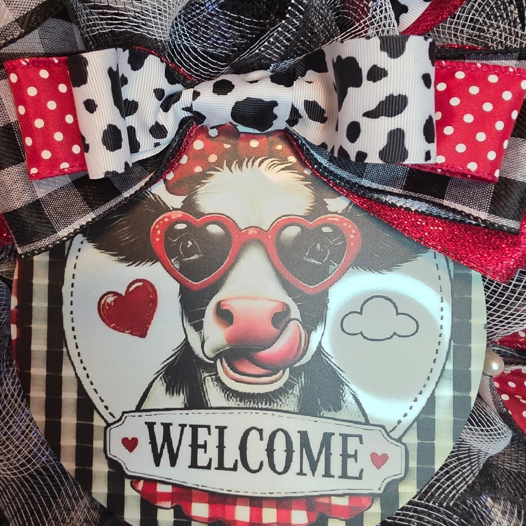 Holstein Cow Wreath
