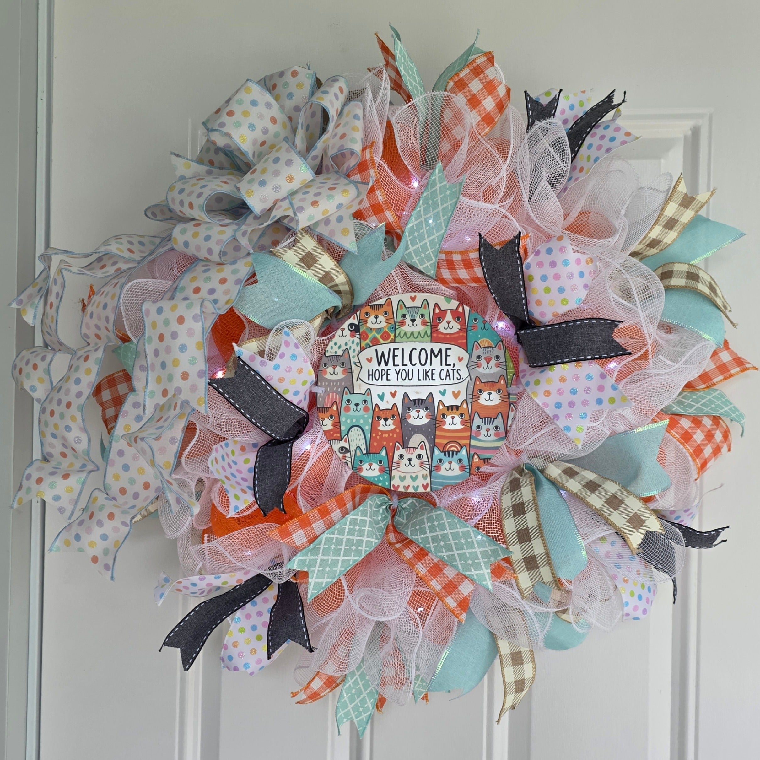 Cat Lover Welcome Wreath