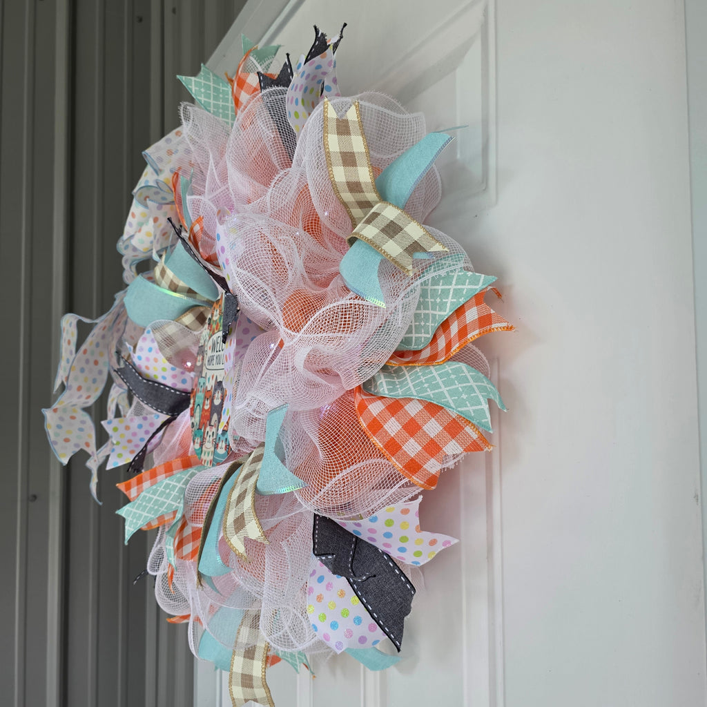 Cat Lover Welcome Wreath