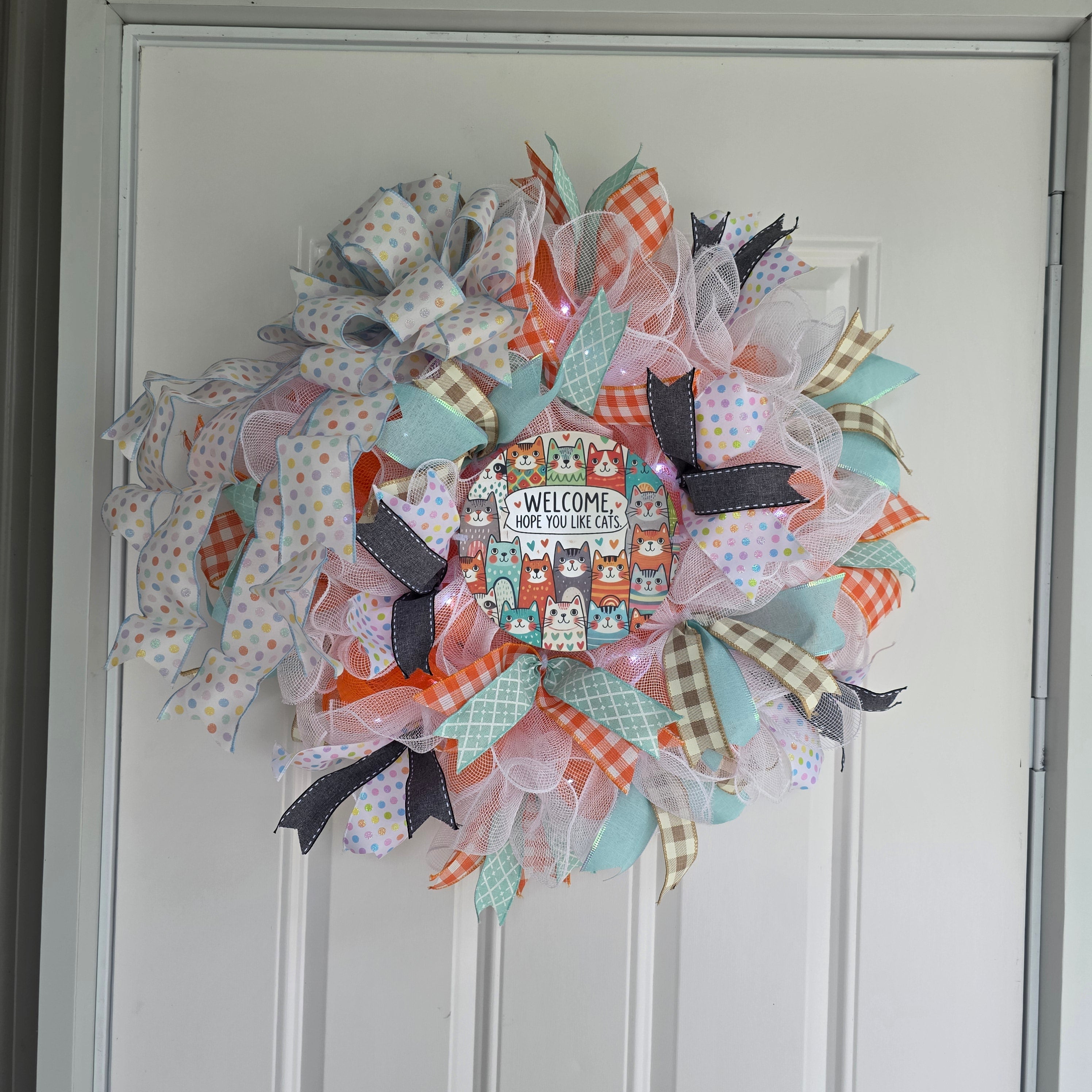 Cat Lover Welcome Wreath