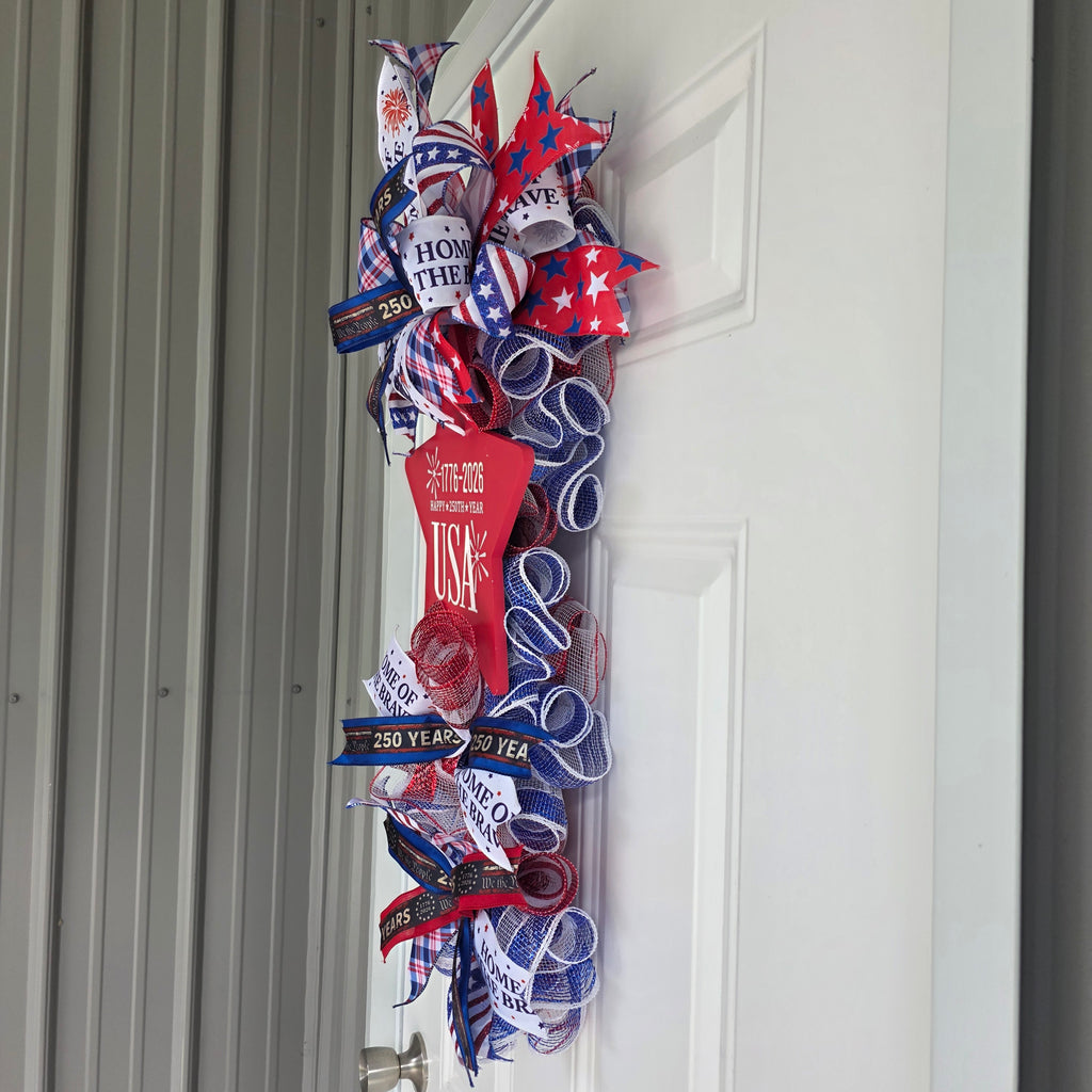 USA 250th Anniversary Star Door Swag