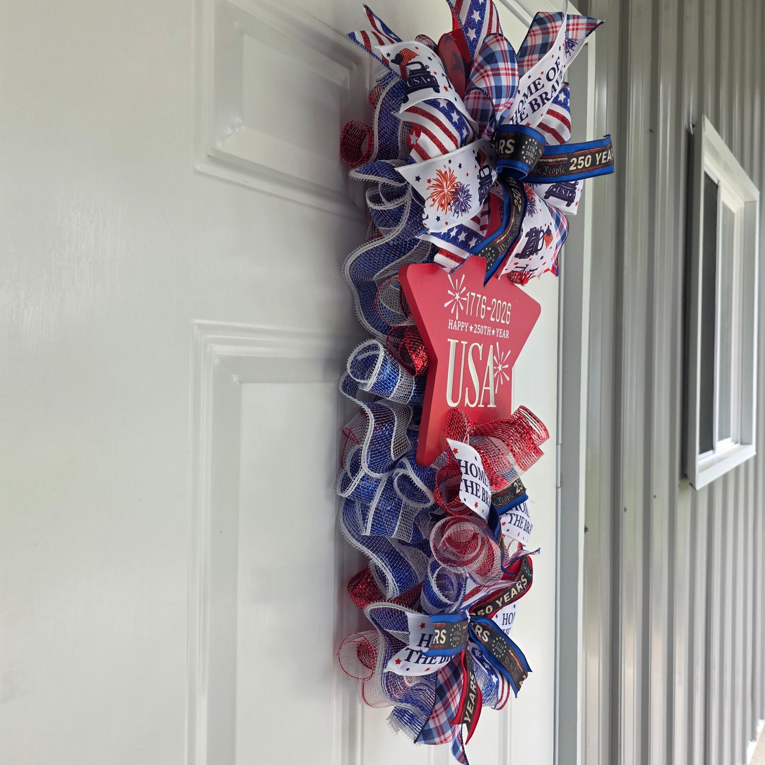 USA 250th Anniversary Star Door Swag