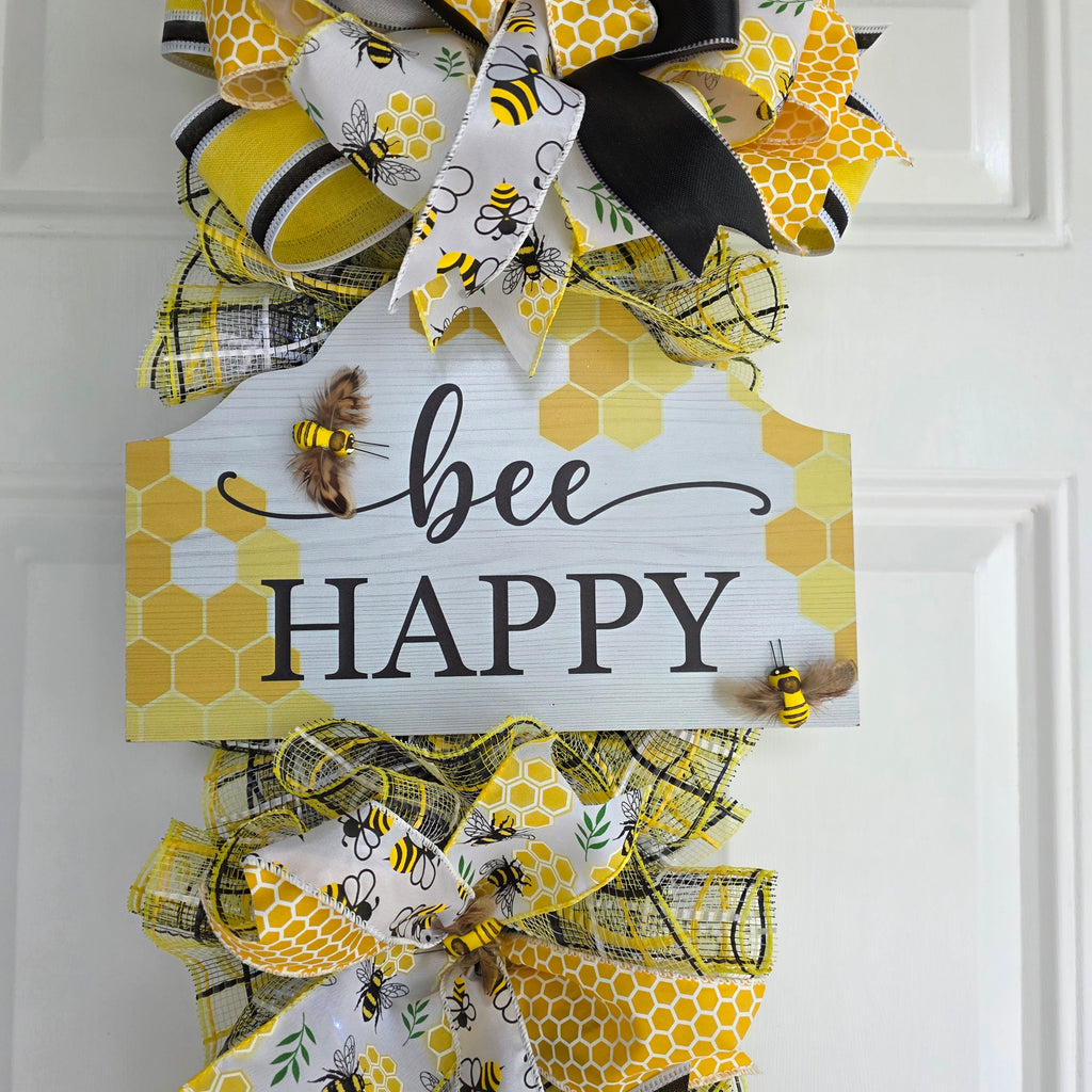 Bee Happy Door Swag