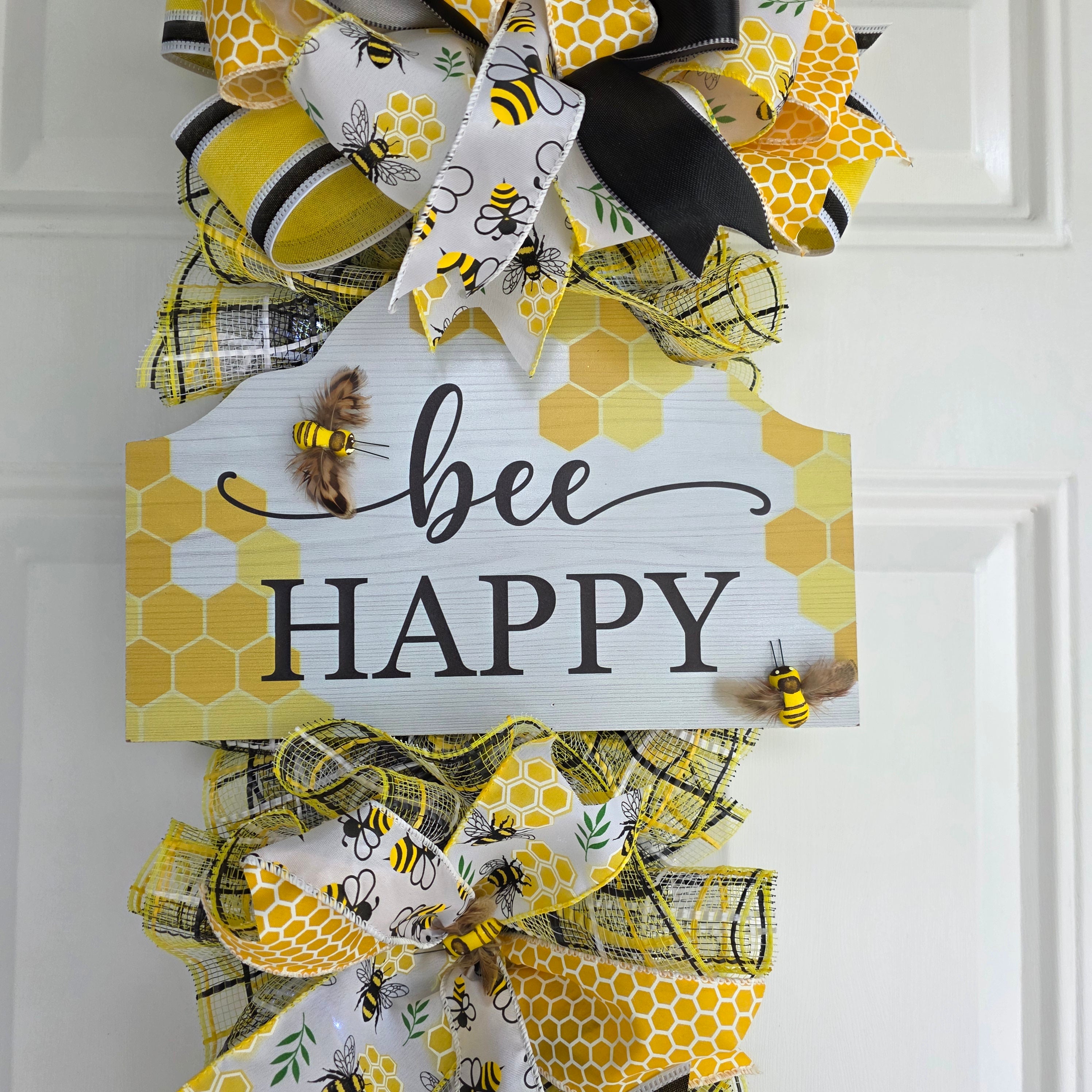 Bee Happy Door Swag