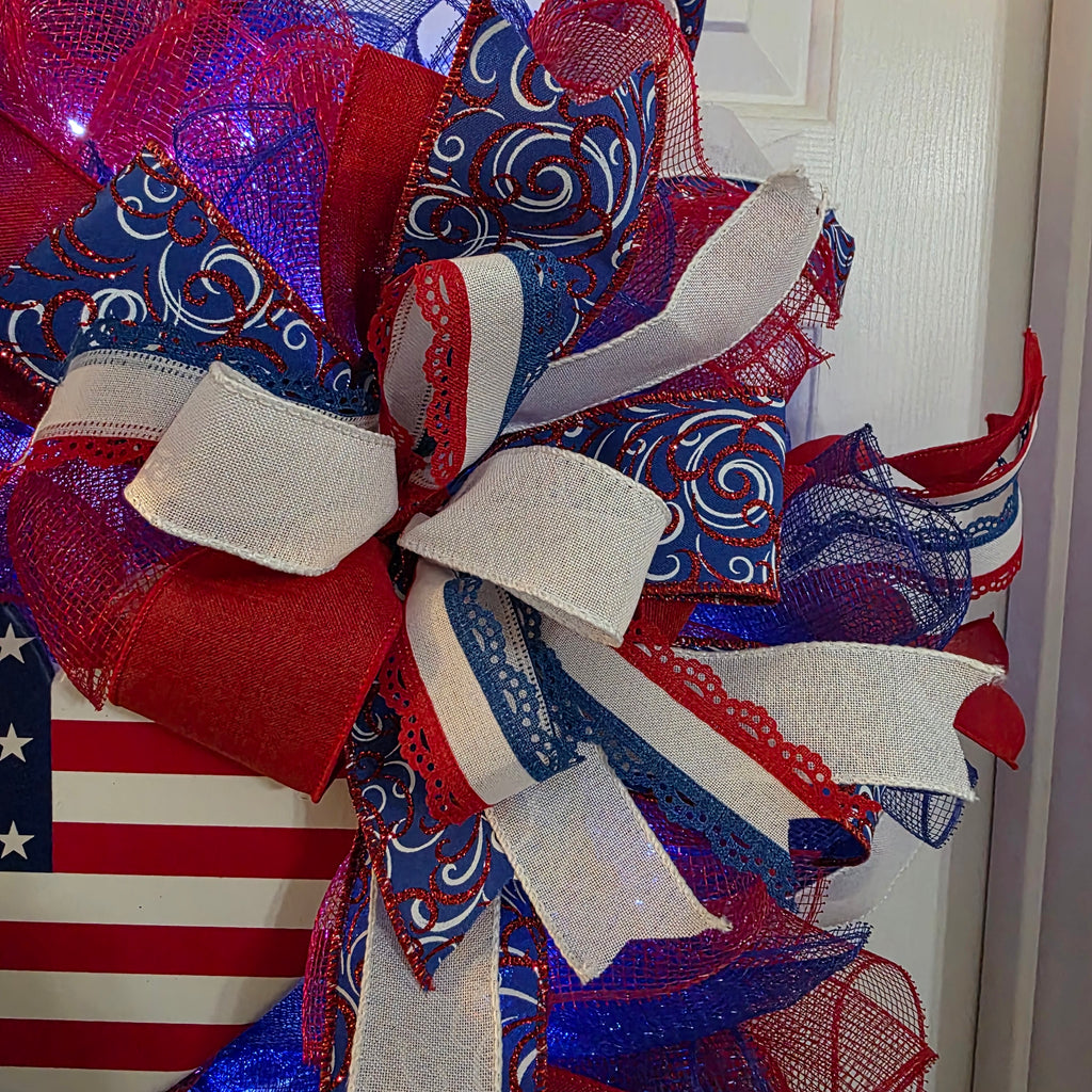 Patriotic Heart Wreath