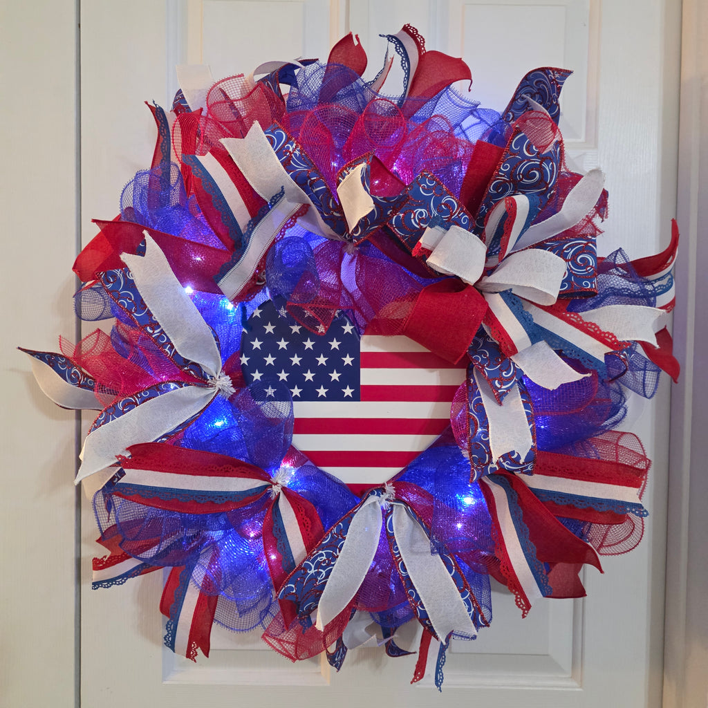 Patriotic Heart Wreath