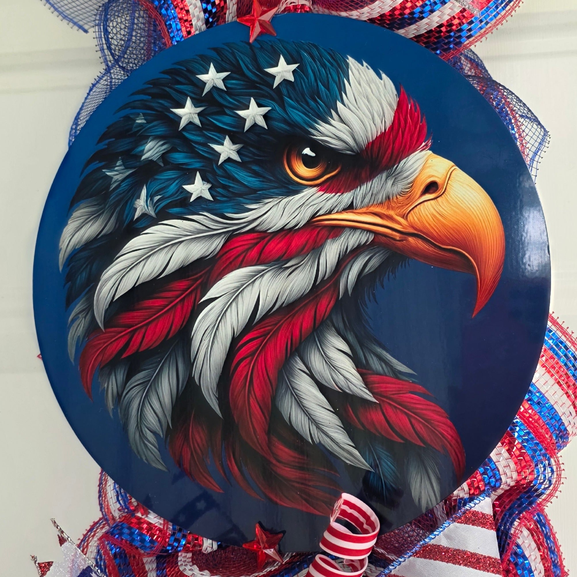 Eagle Patriotic Door Swag