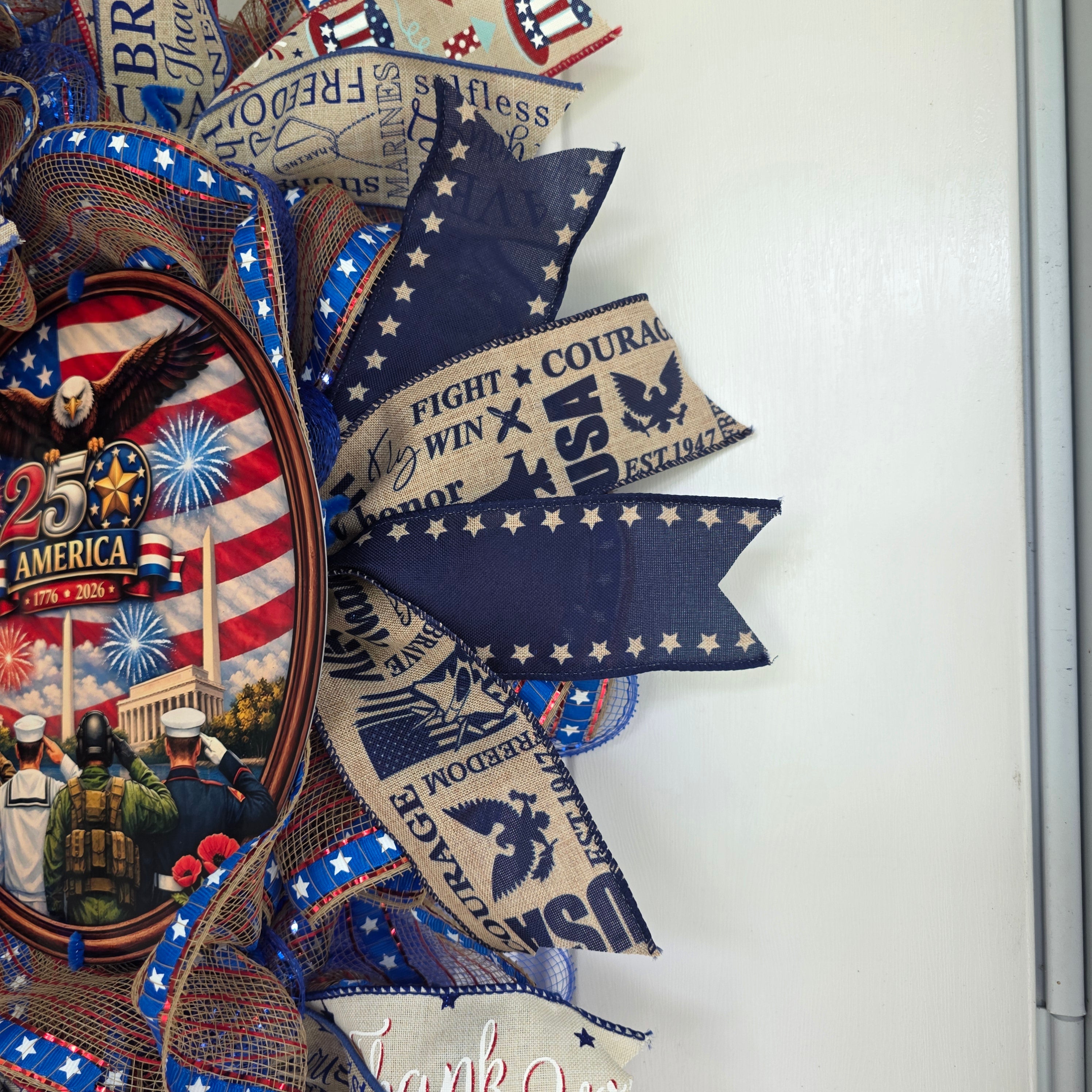 All Branches Military Pride Wreath – America 250th
