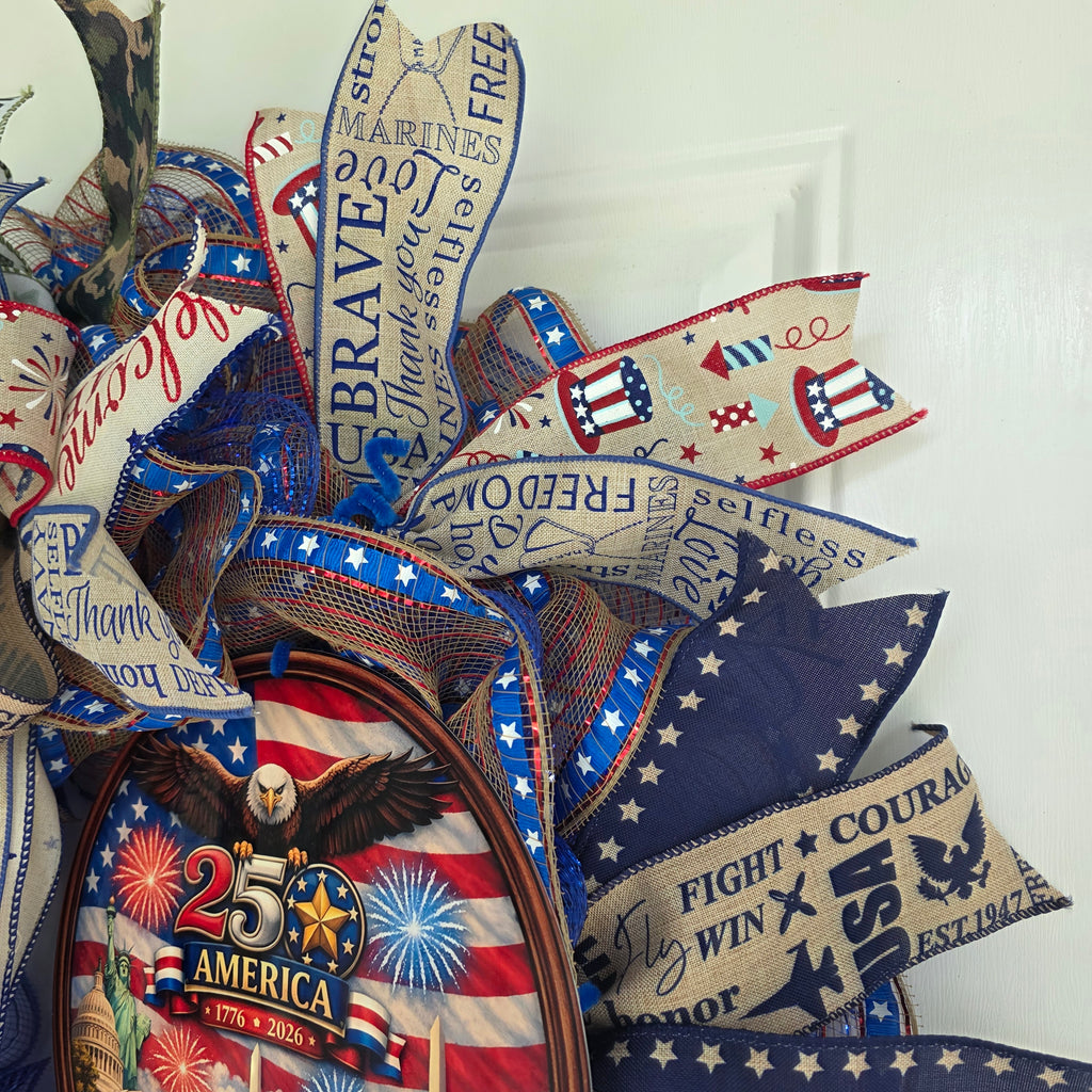 All Branches Military Pride Wreath – America 250th