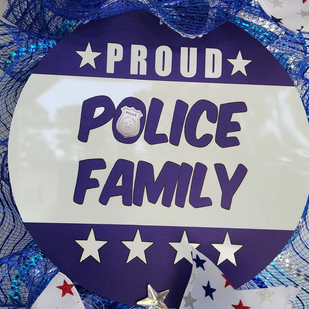 Proud Police Family Door Swag