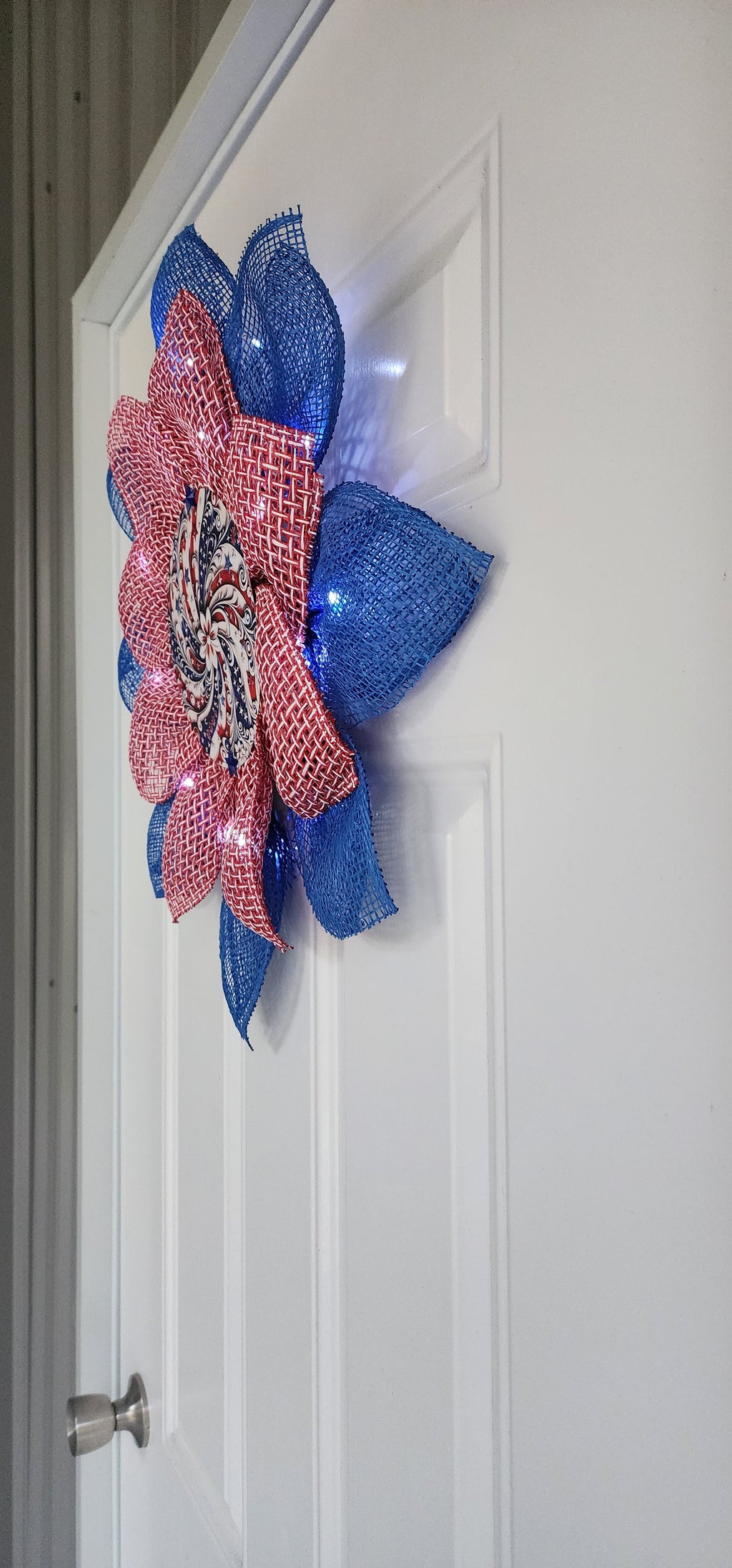 Americana Patriotic Flower Wreath