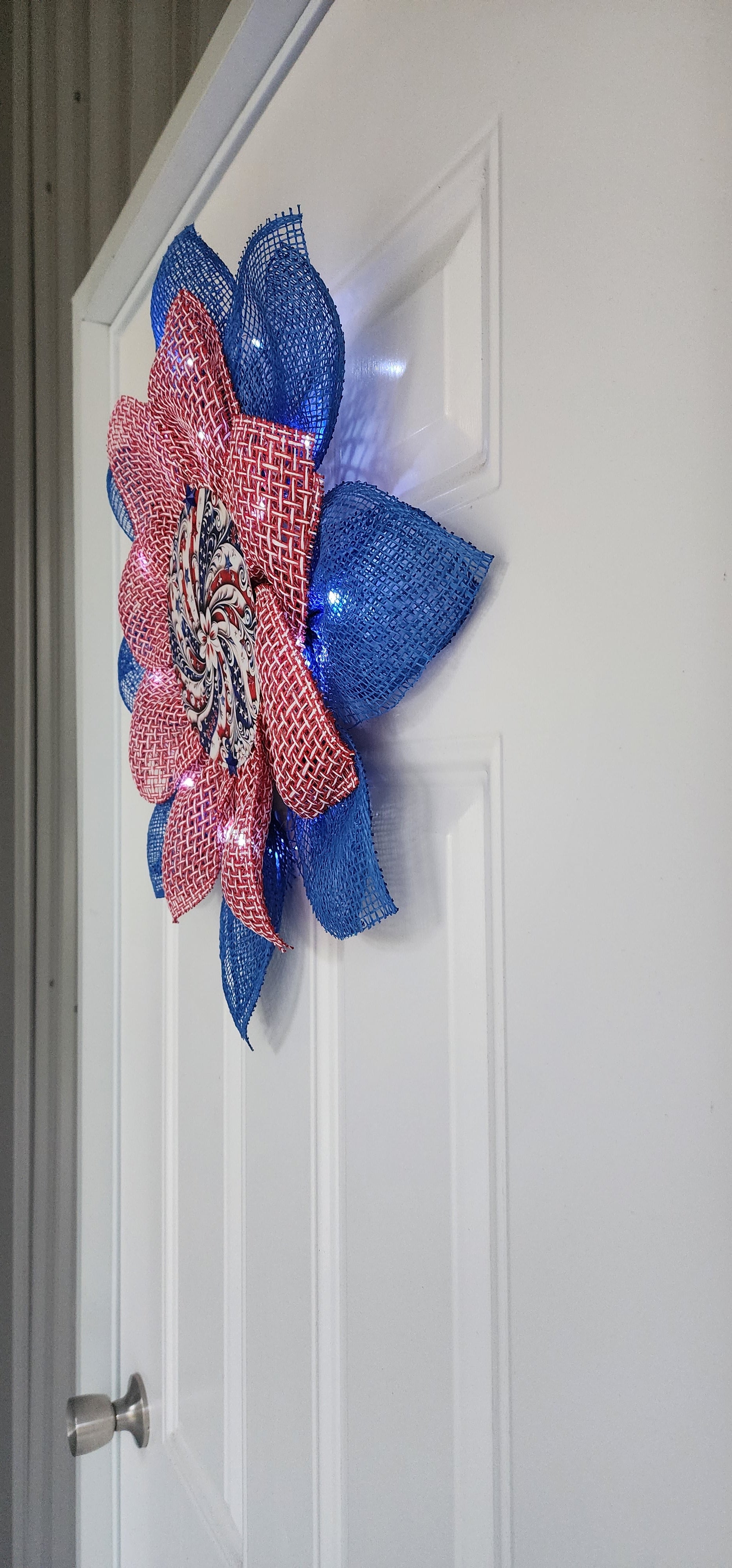 Americana Patriotic Flower Wreath