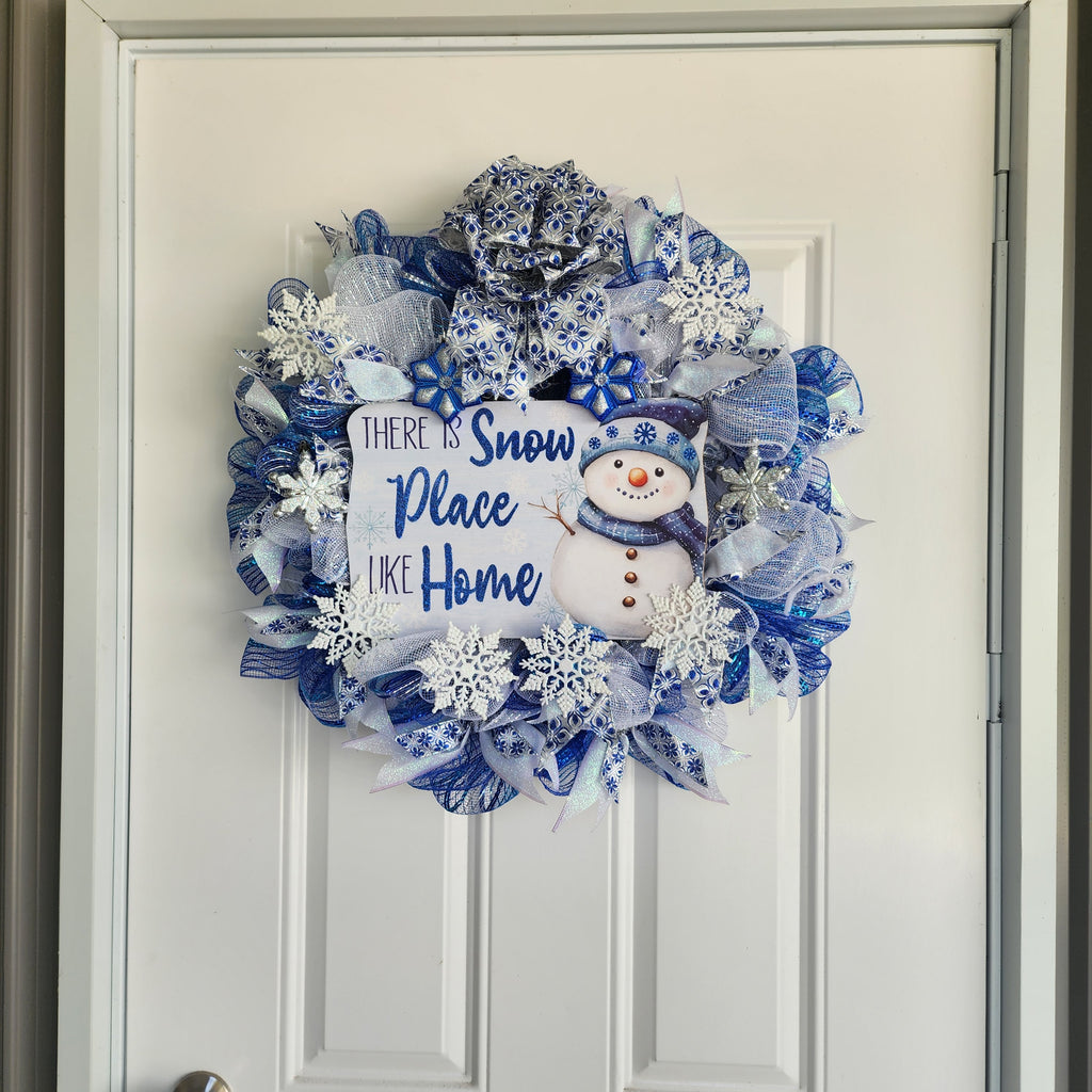Full wreath detail showing mesh layers and ornaments