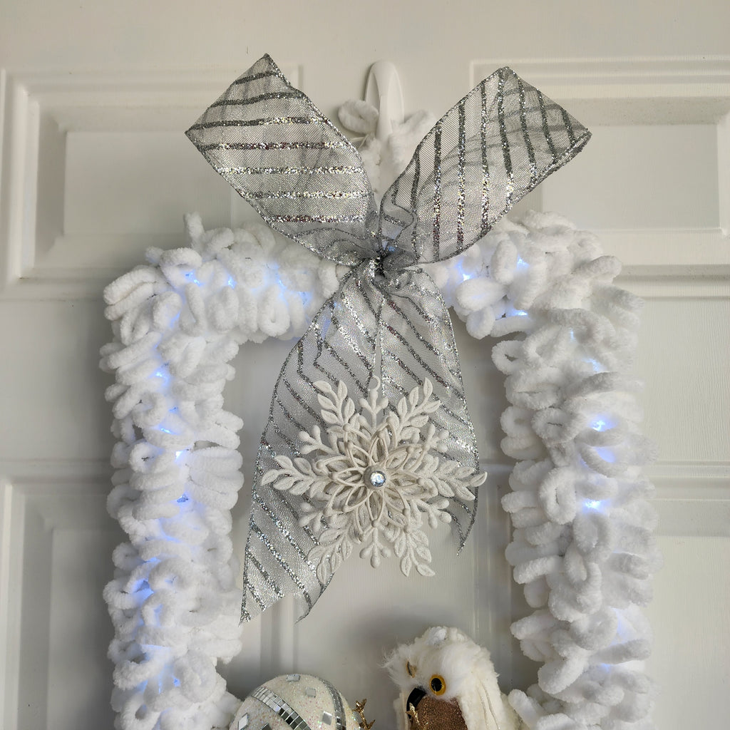 Disco ball and glitter ball ornament close-up