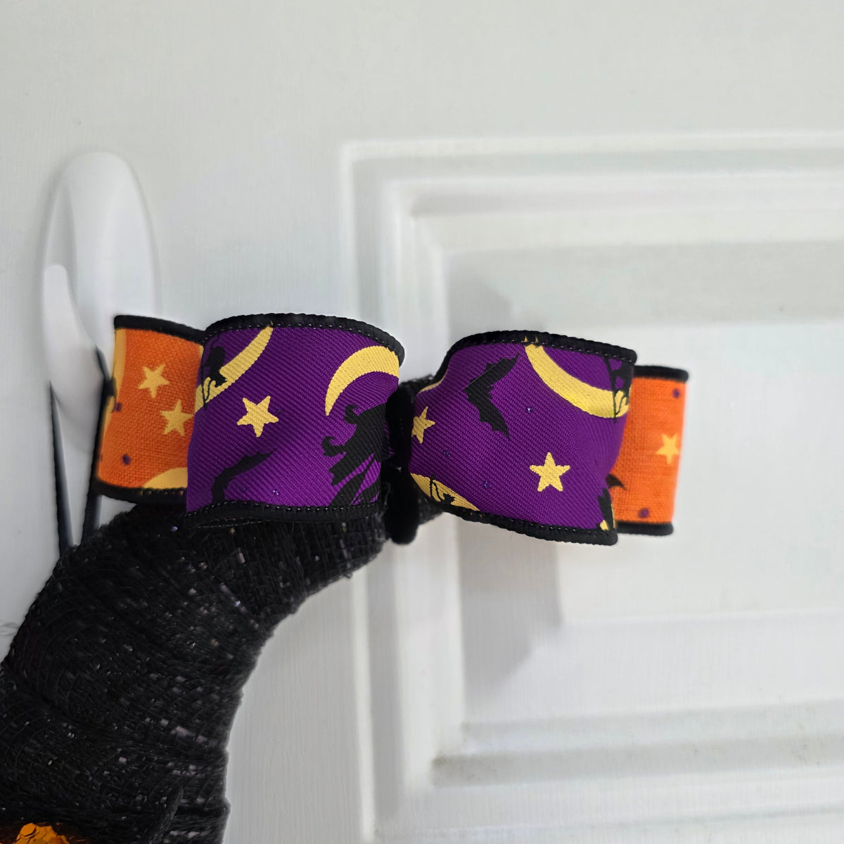 Witch Hat Halloween Deco Mesh Wreath