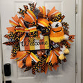 Candy Corn Welcome Halloween Wreath