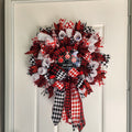 Full view of wreath displayed on front door