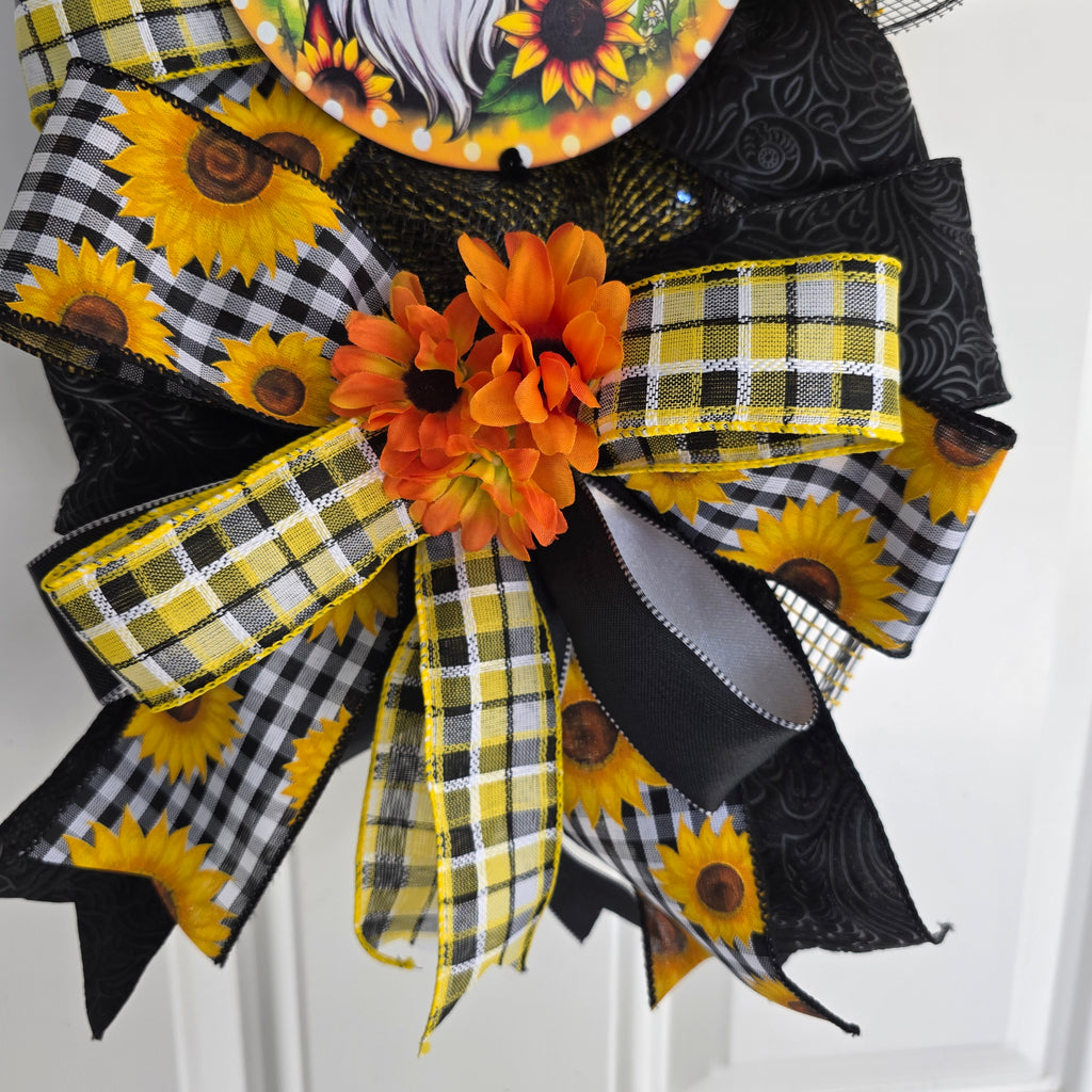 Sunflower Wishes & Honey Bee Kisses Gnome Door Swag