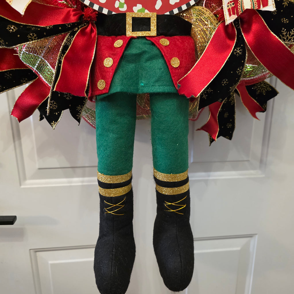 Nutcracker Christmas Wreath with Fairy Lights – Merry Christmas Deco Mesh Door Décor