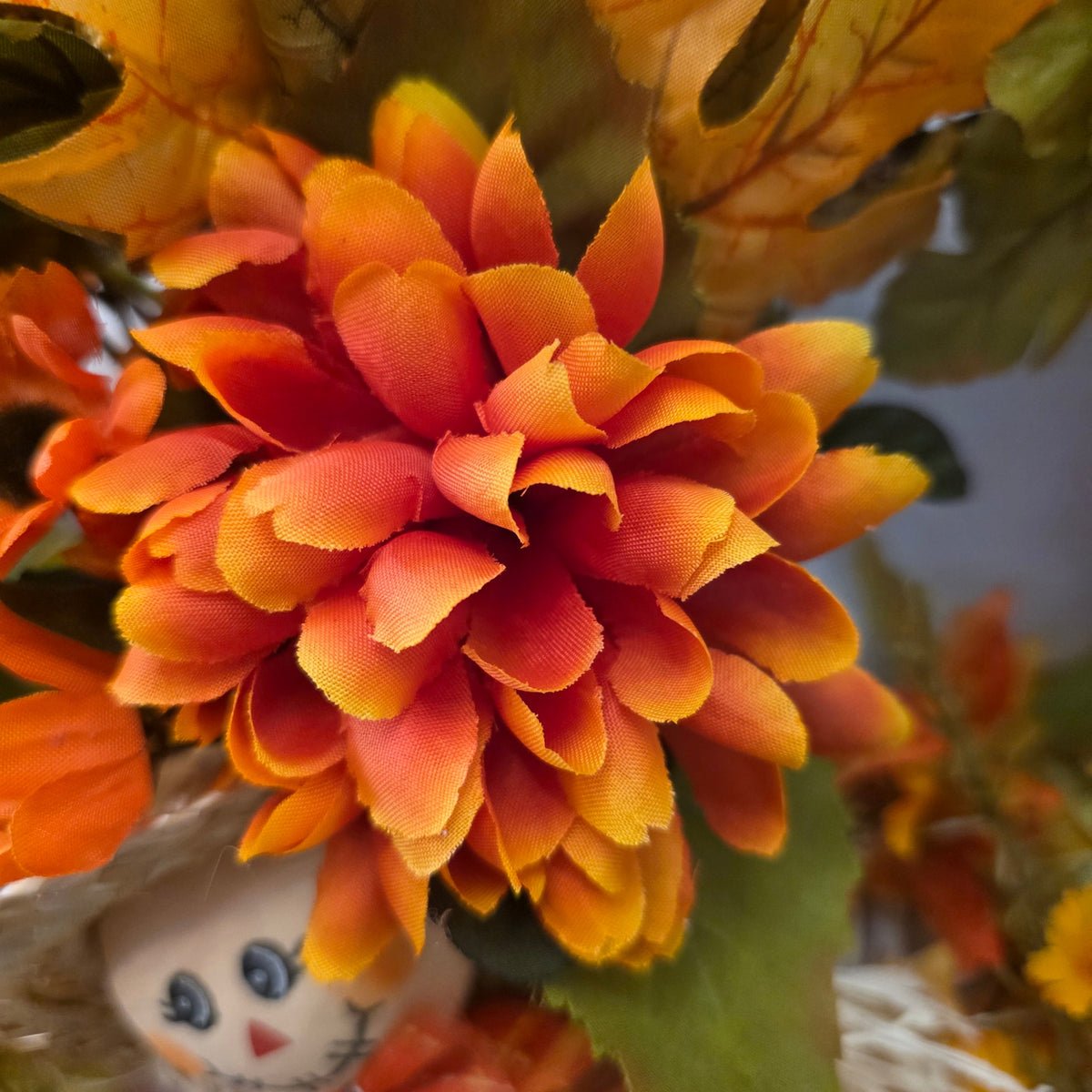 Fall Scarecrow Sunflower Grapevine Wreath