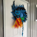 Blue Dragon Wreath with Lighted Flames & Dragon Egg