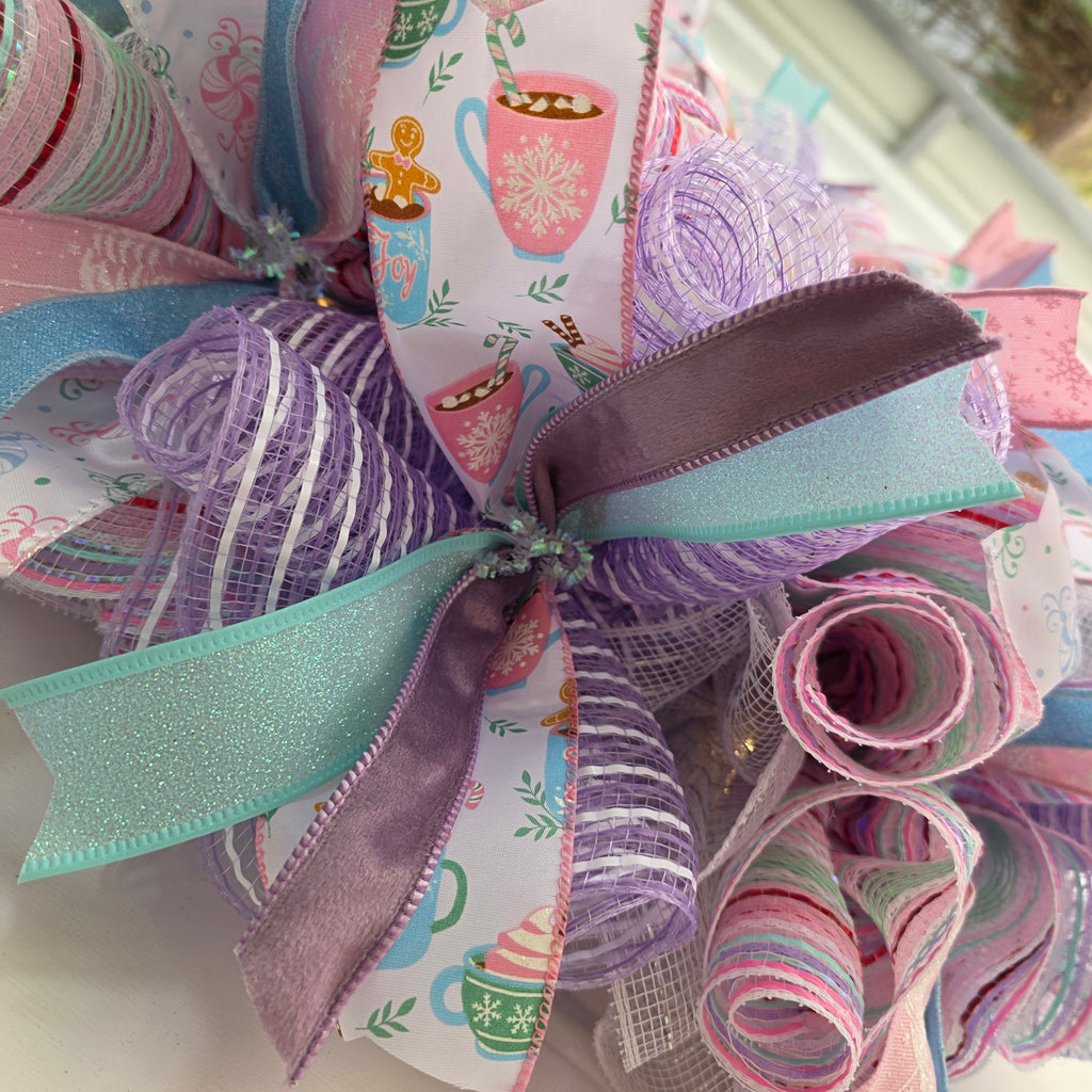 Pastel Gingerbread Christmas Wreath