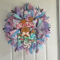 Pastel Gingerbread Christmas Wreath