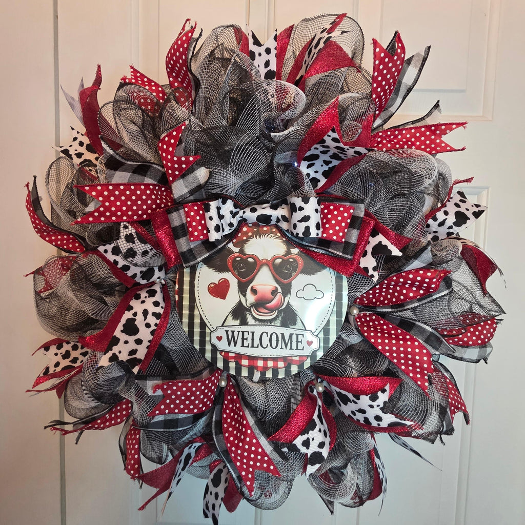 Holstein Cow Wreath