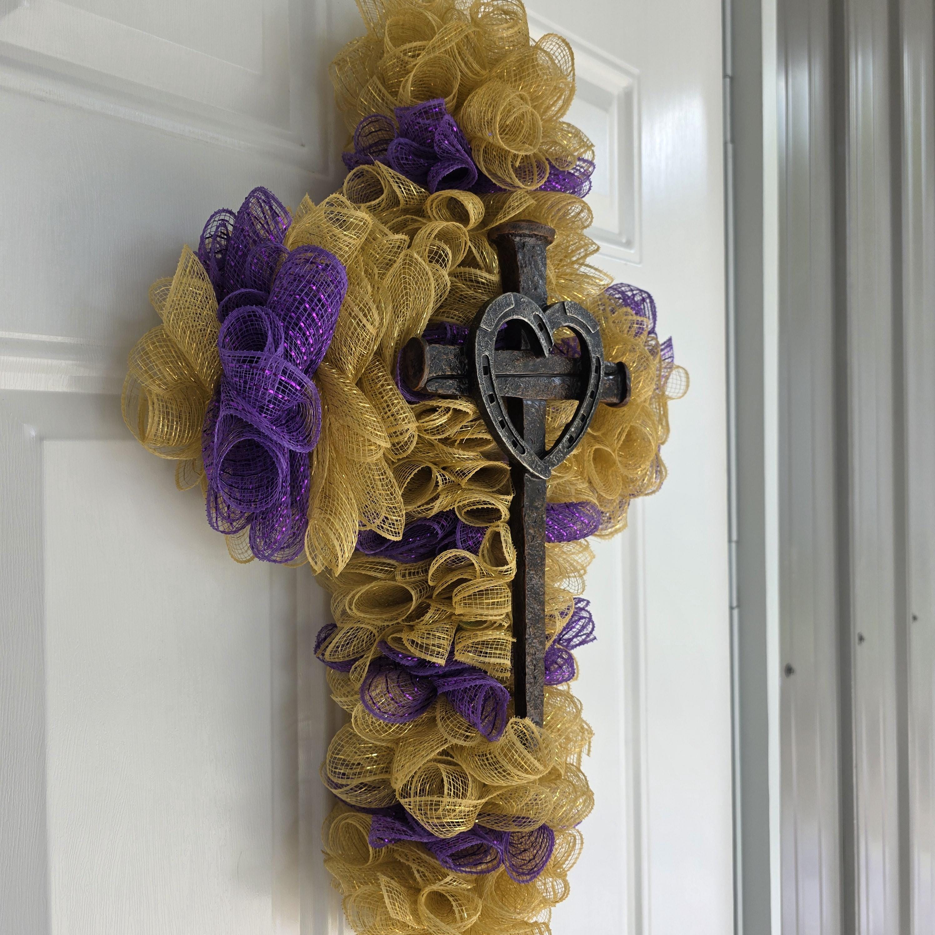Rustic Faith Cross Wreath