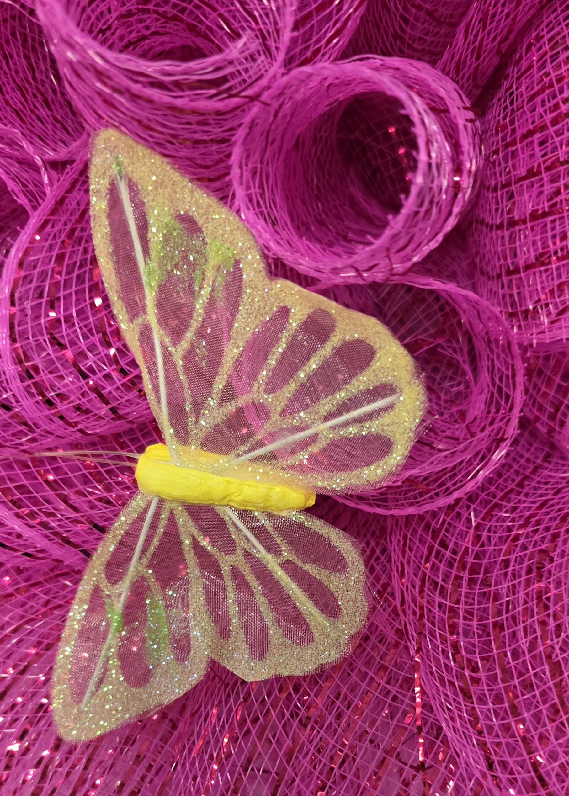Lighted Pink Flower Wreath