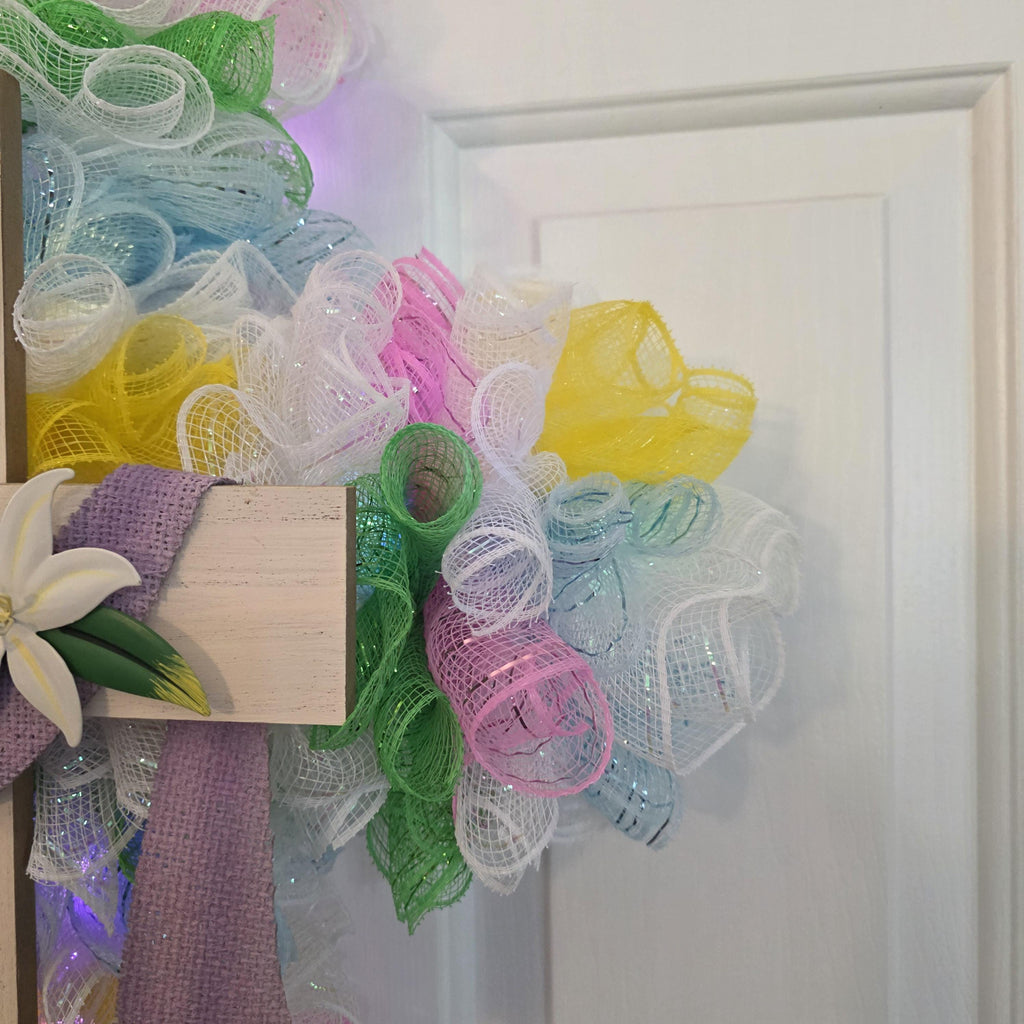 Easter Cross Wreath