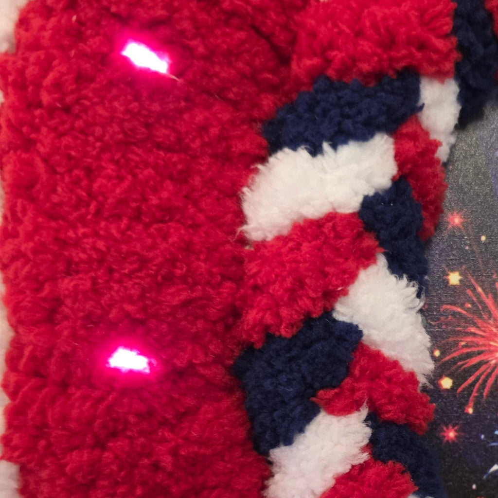 Patriotic Eagle Yarn Wreath