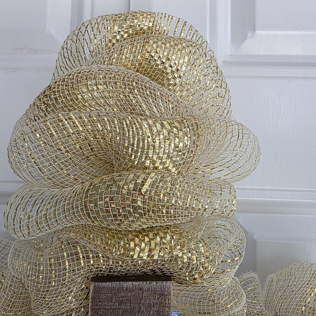 He Is Risen Gold Cross Wreath