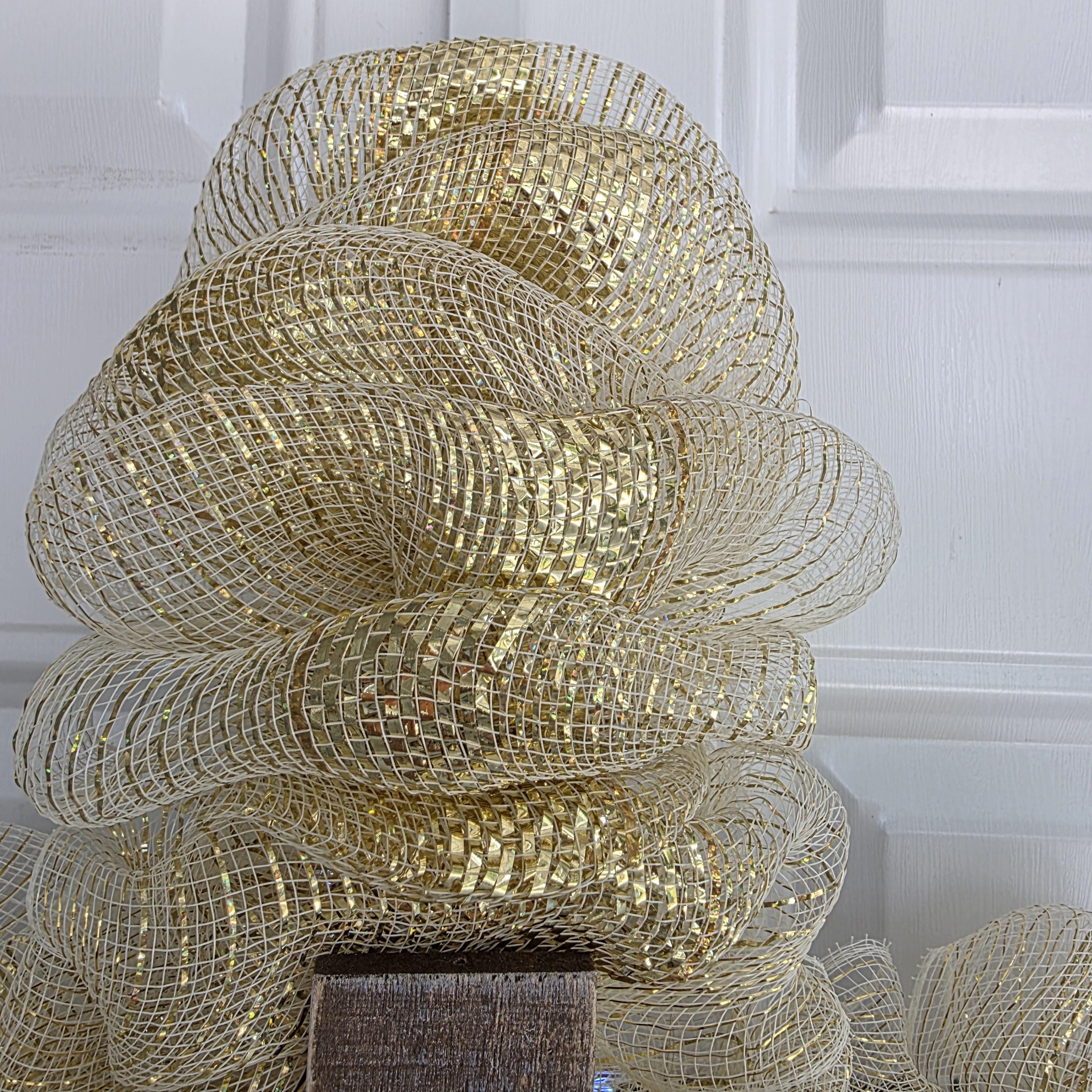 He Is Risen Gold Cross Wreath