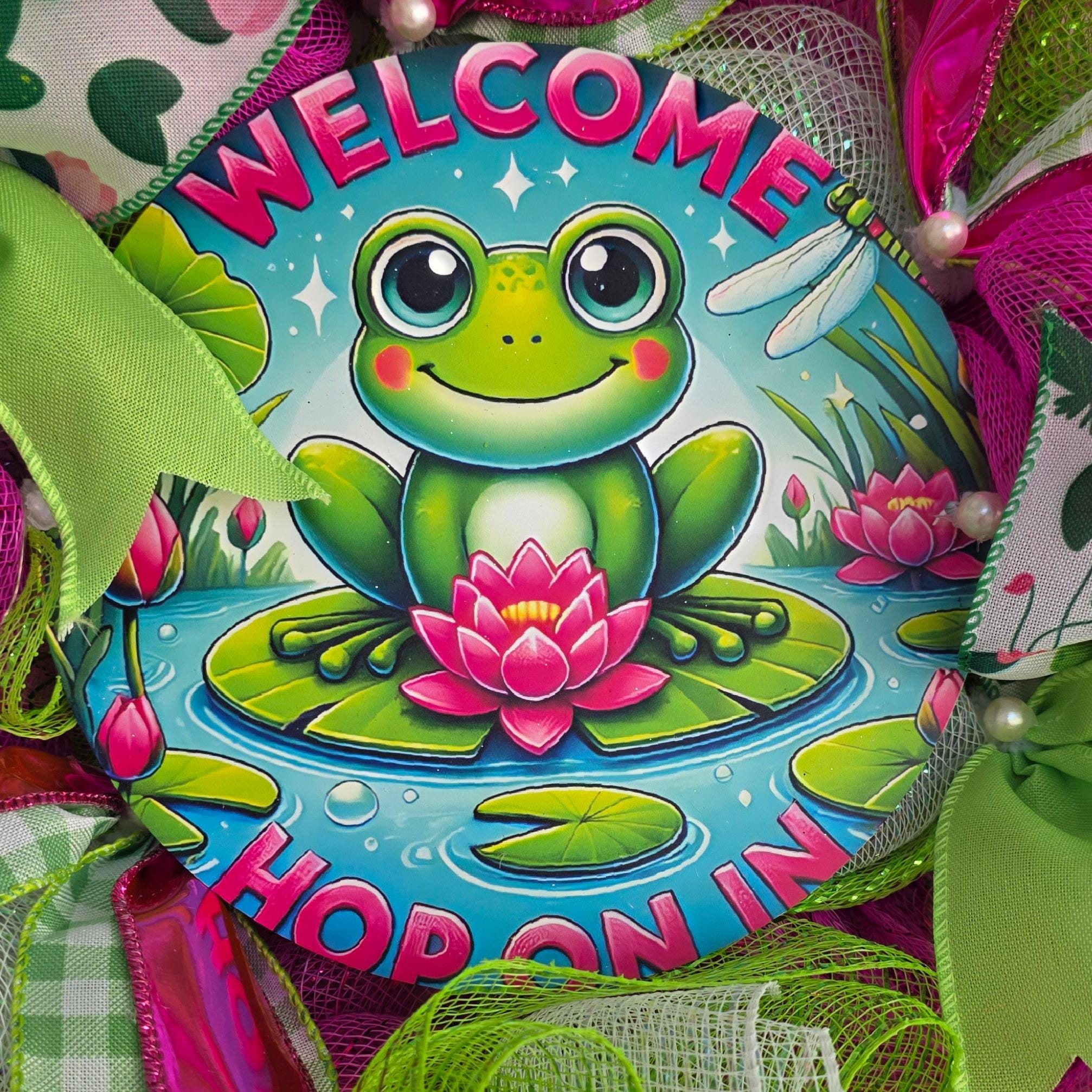 Whimsical Frog Wreath