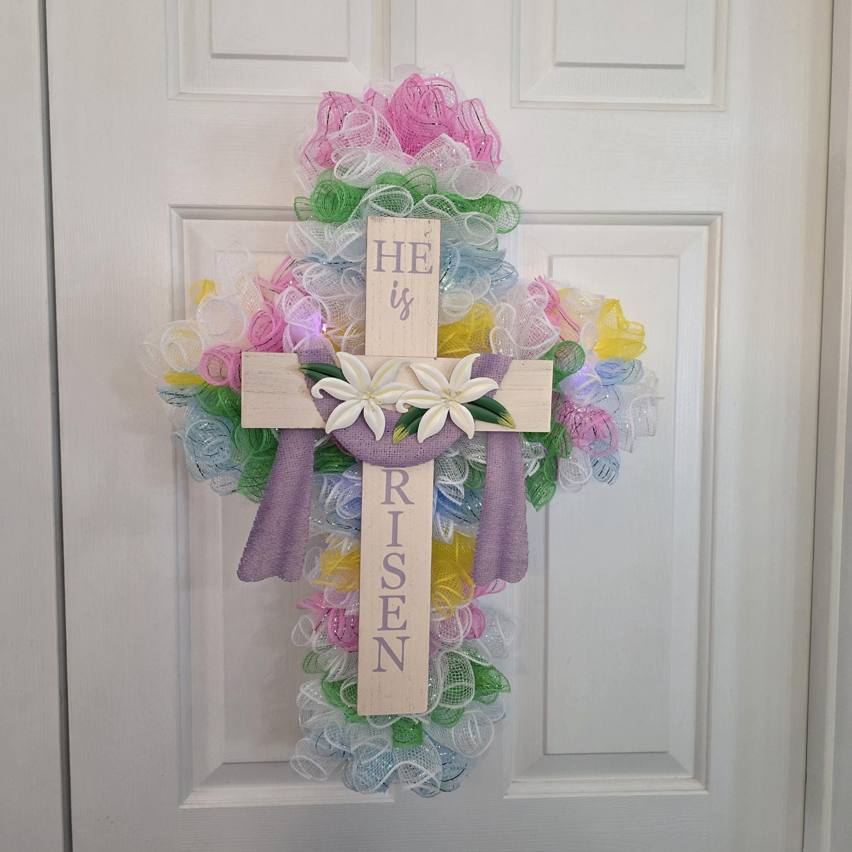 Easter Cross Wreath