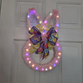 Pink Chenille Easter Bunny Door Hanger