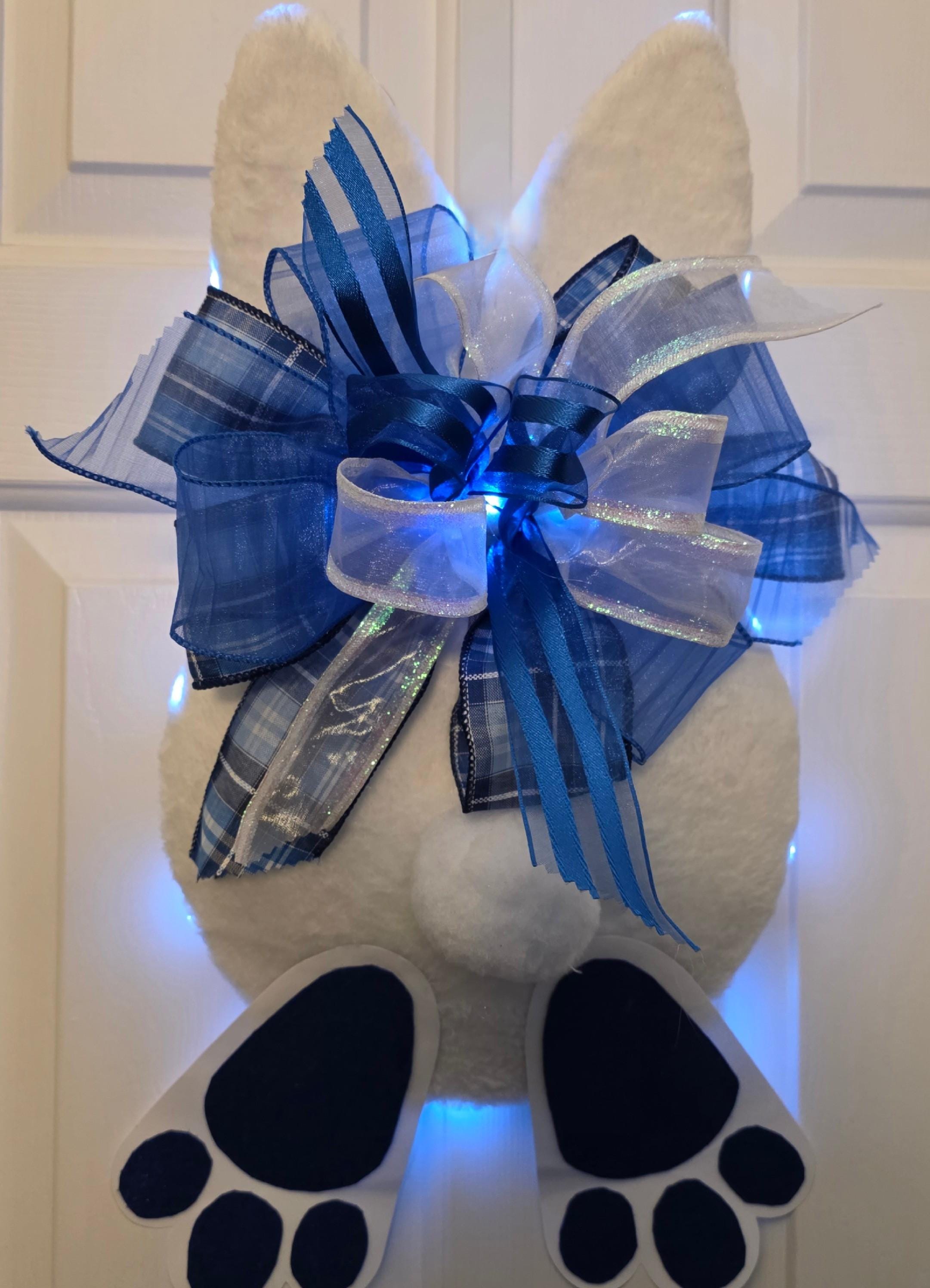 Lighted Bunny Butt Door Hanger