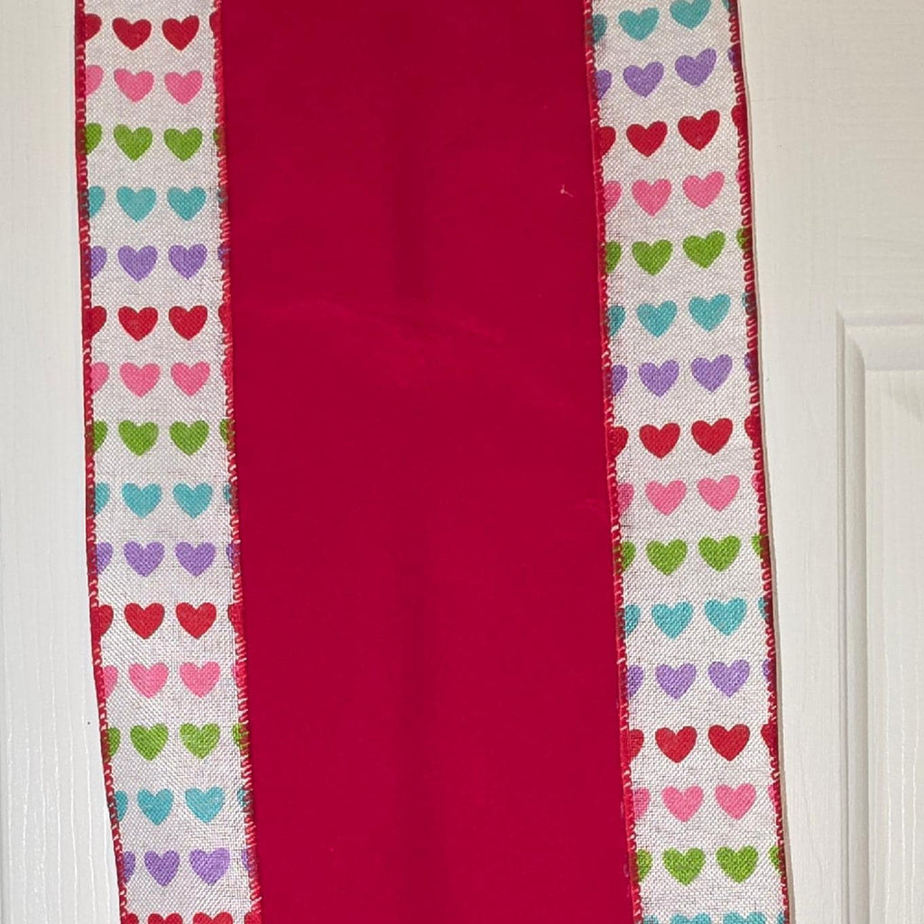 Lighted Heart Valentine Door Swag