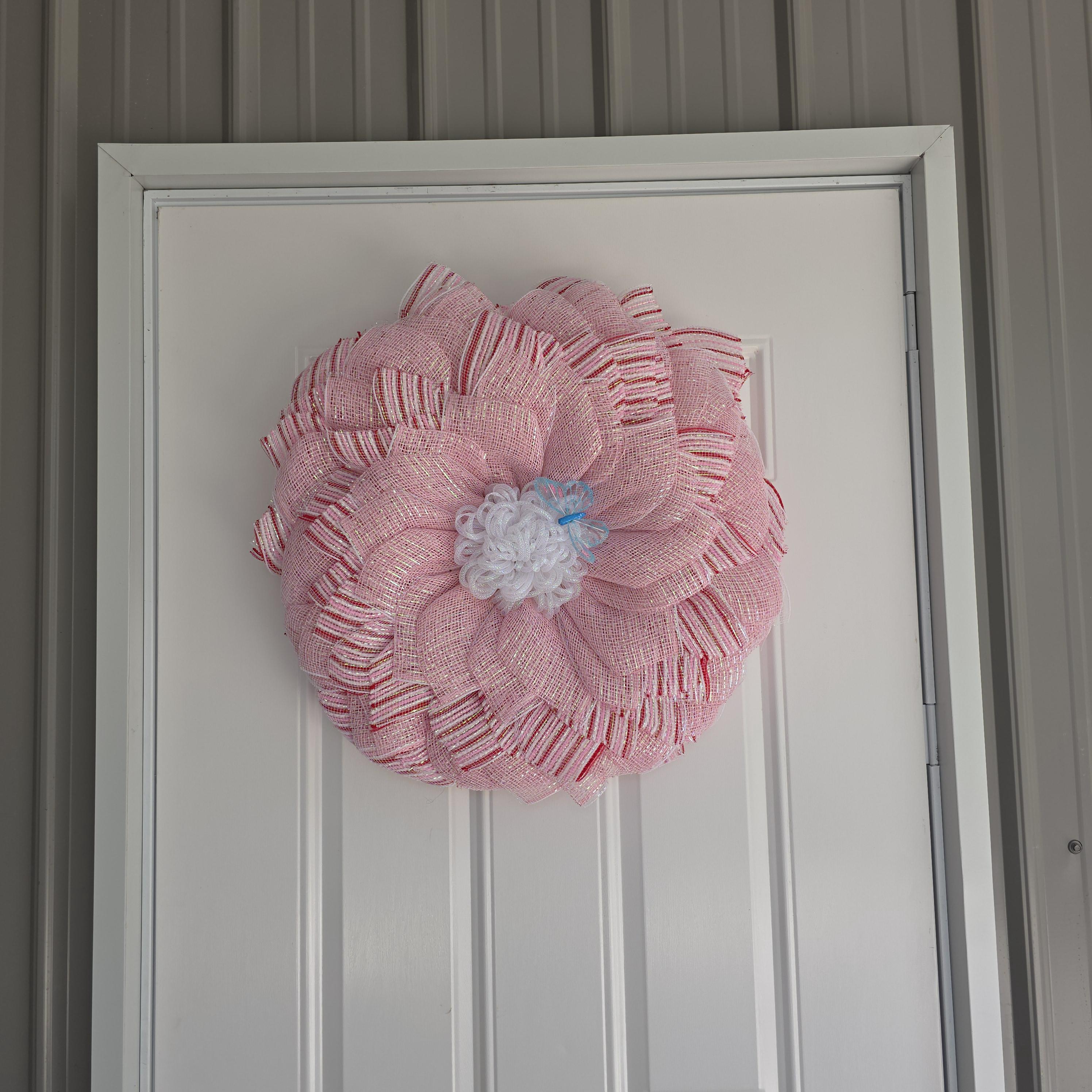 Pink Sunflower Wreath