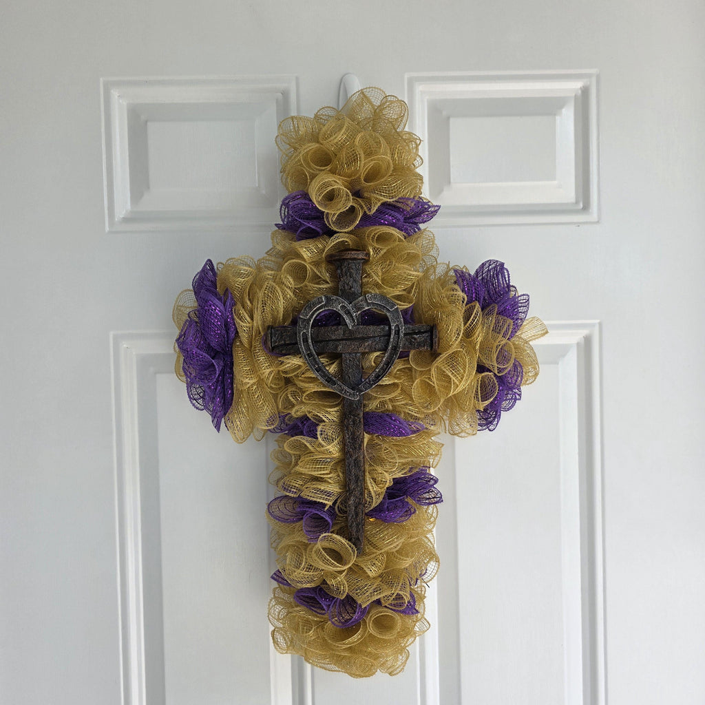 Rustic Faith Cross Wreath