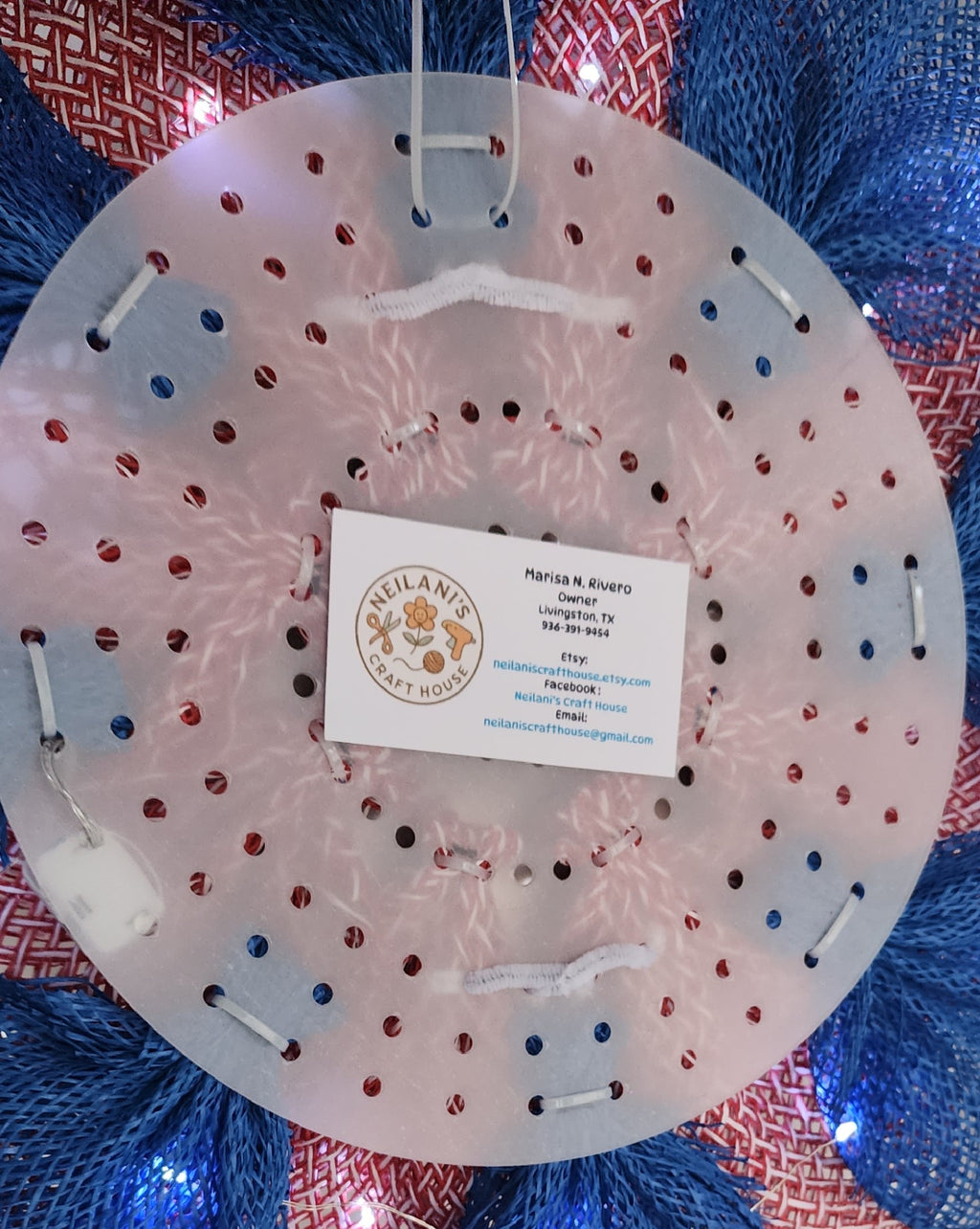Americana Patriotic Flower Wreath