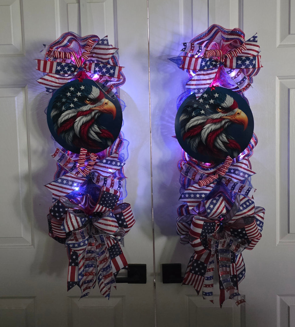 Eagle Patriotic Door Swag
