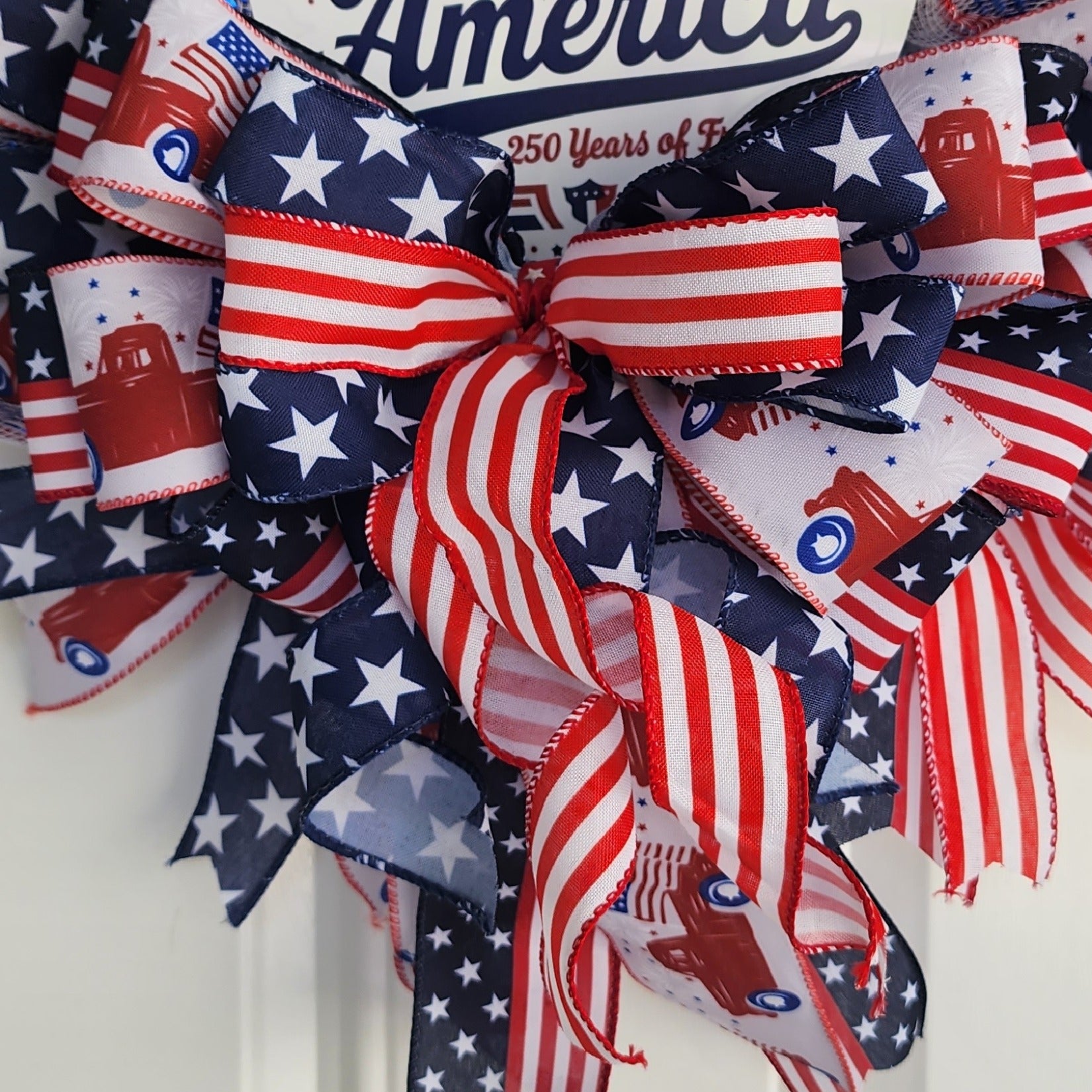 America 250 Years of Freedom Patriotic Wreath