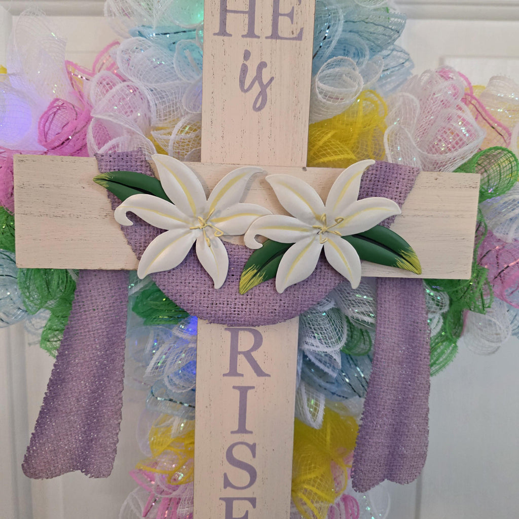 Easter Cross Wreath