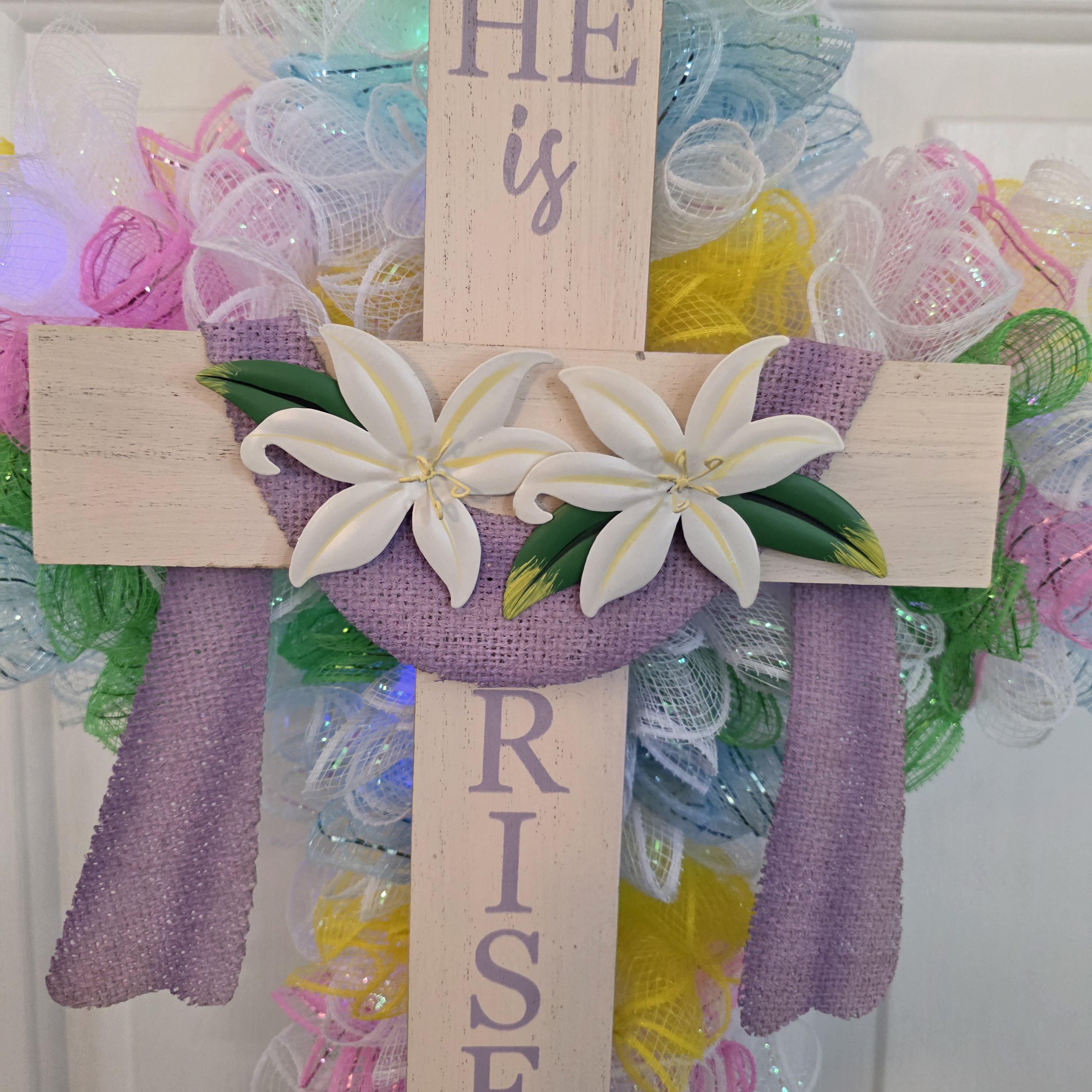 Easter Cross Wreath