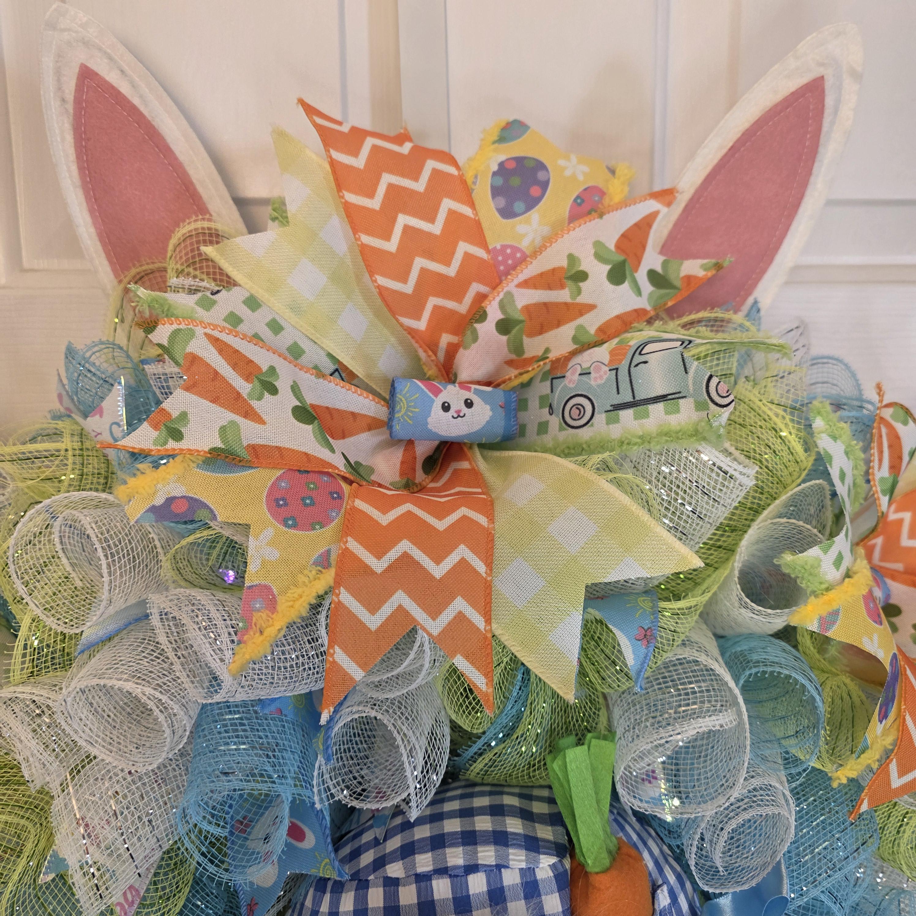 Whimsical Easter Bunny Wreath