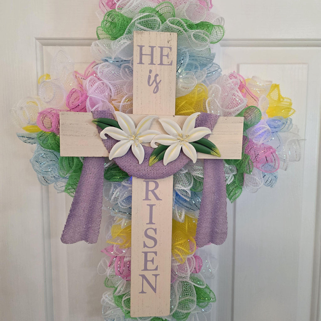 Easter Cross Wreath