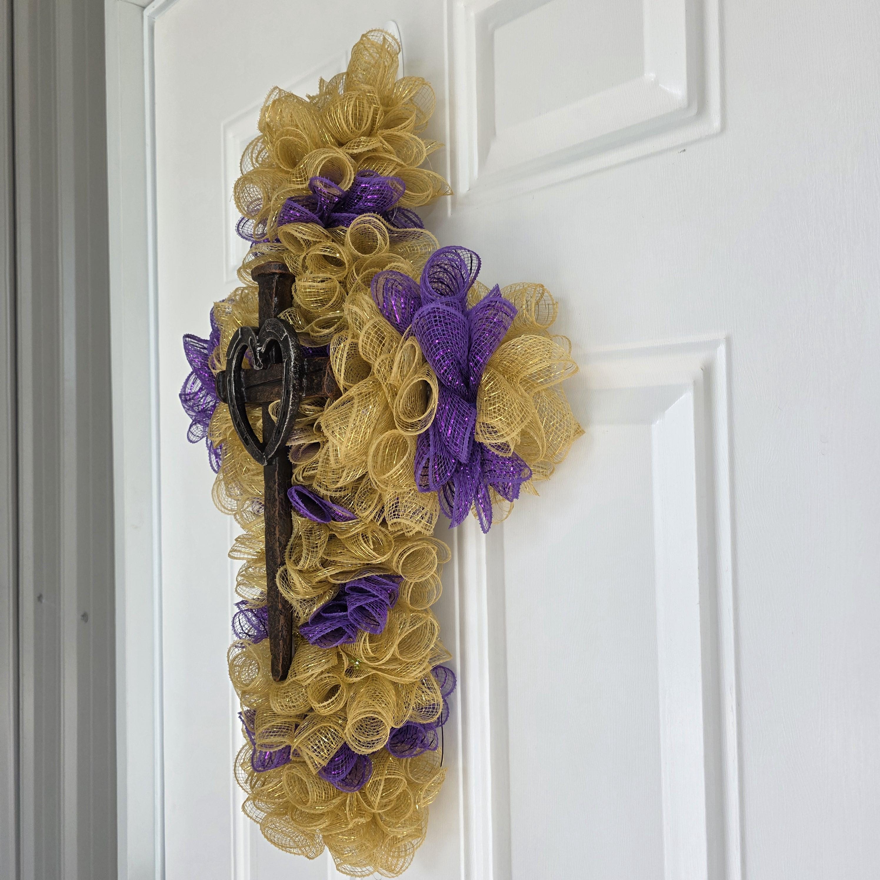 Rustic Faith Cross Wreath